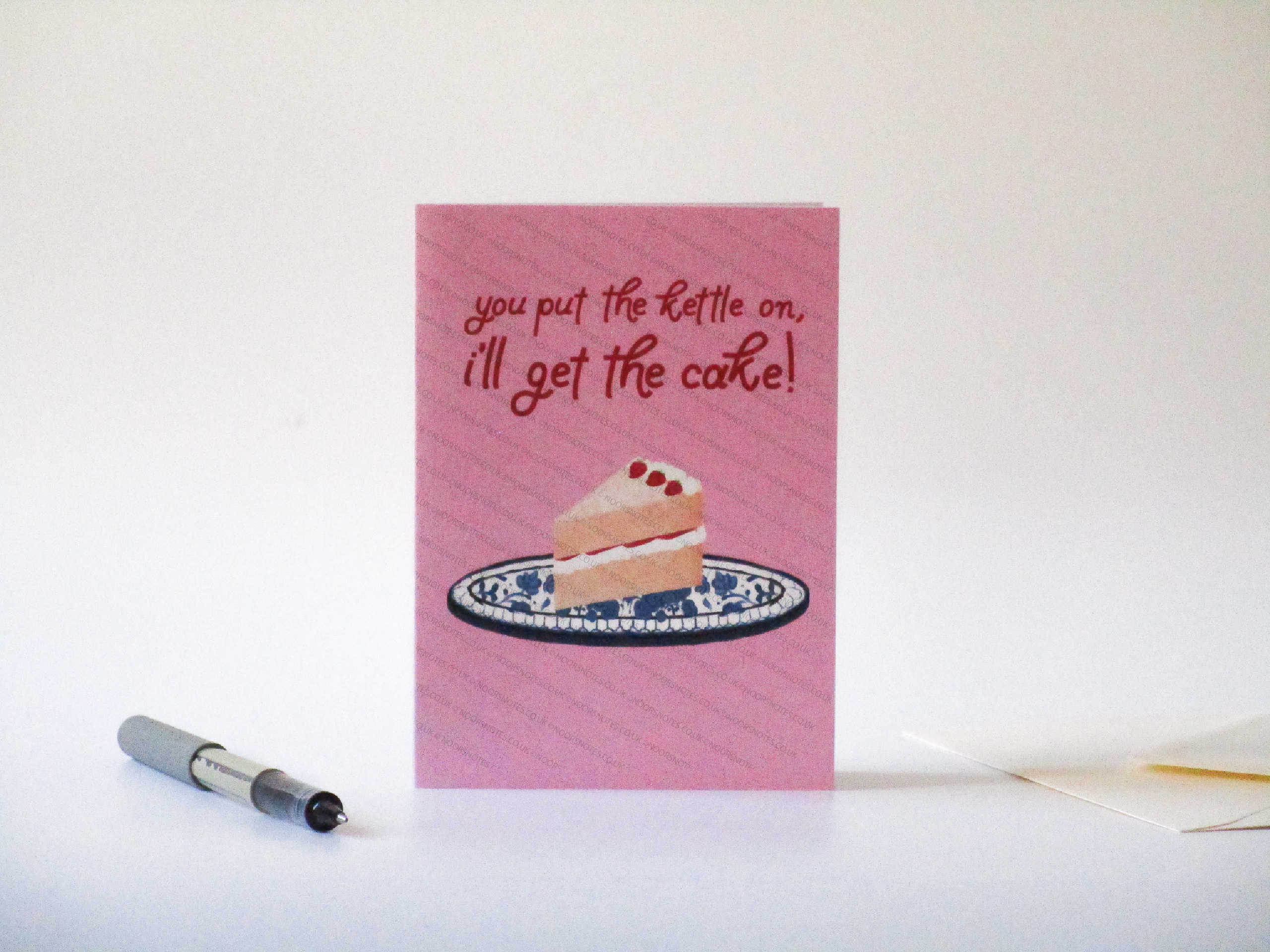 Kettle Cake Desserts Party, Tea Culture Celebratory A6 Greeting Card