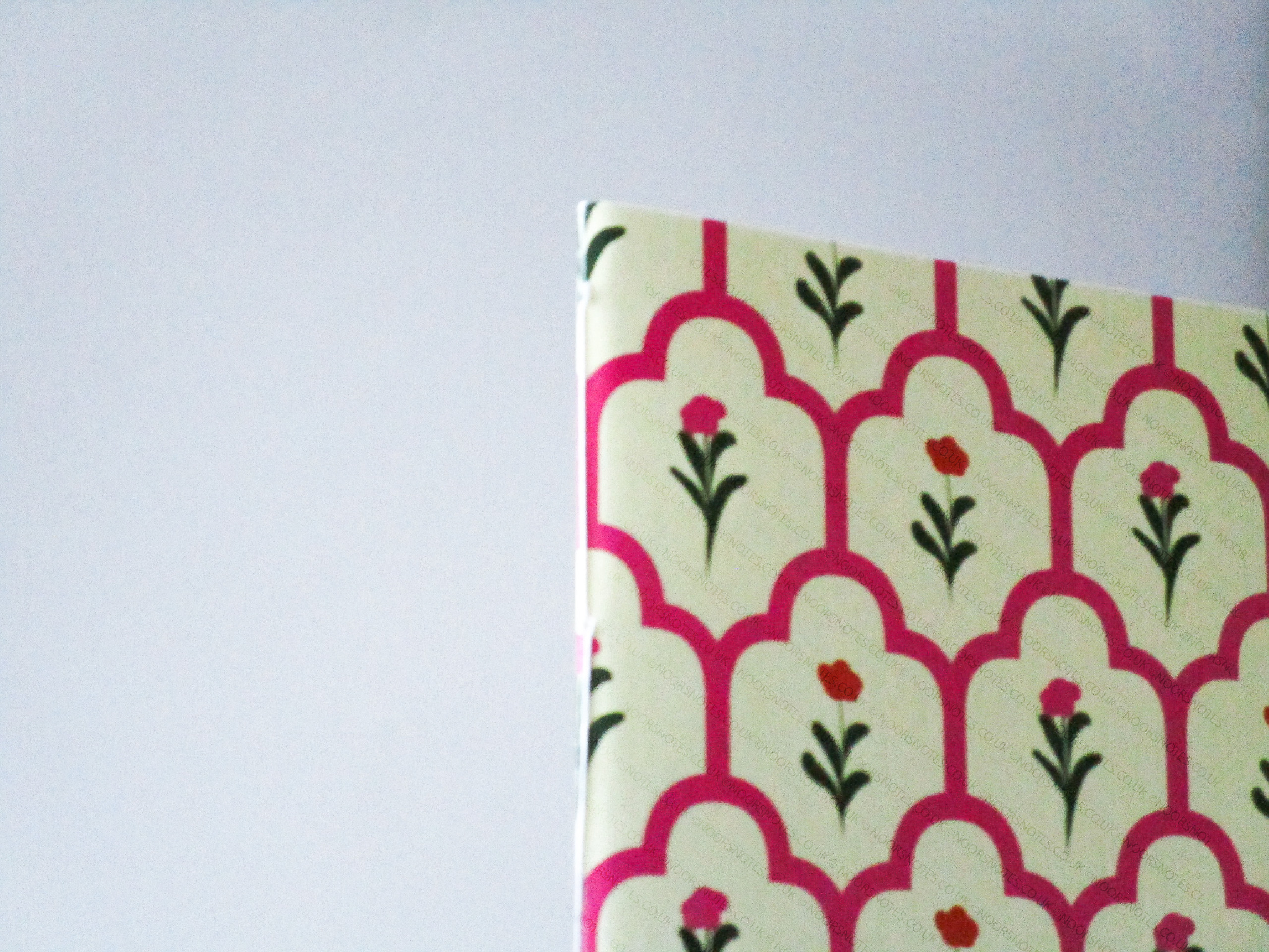 Pink Floral Mughal-inspired Hand-bound A5 Notebook