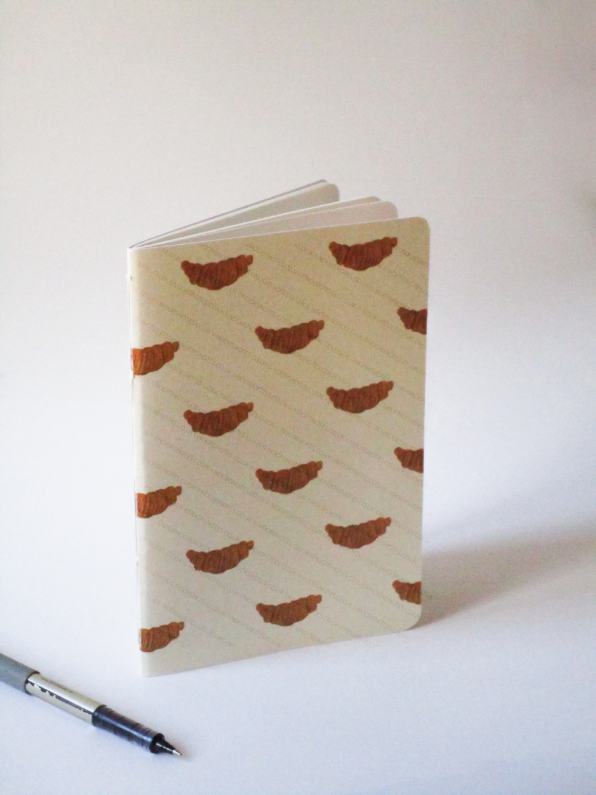Croissant Illustration Hand-bound A5 Notebook
