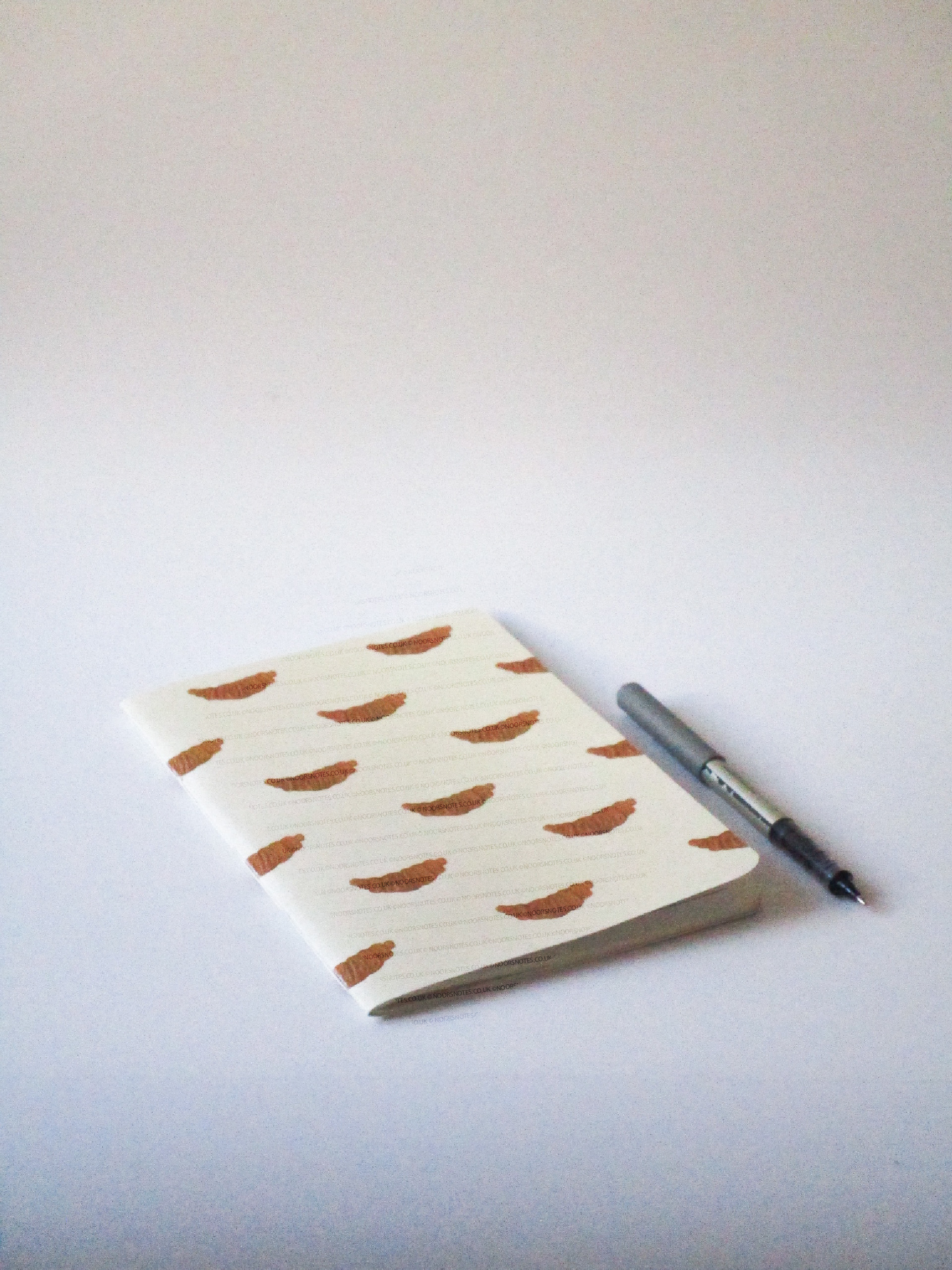 Croissant Illustration Hand-bound A5 Notebook