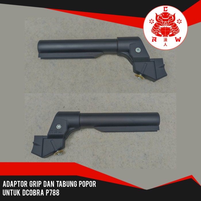 Adaptor Grip dan Tabung Popor untuk Dcobra P788 M788 M96 Spring - Versi Adaptor Grip M4 AEG / WGB