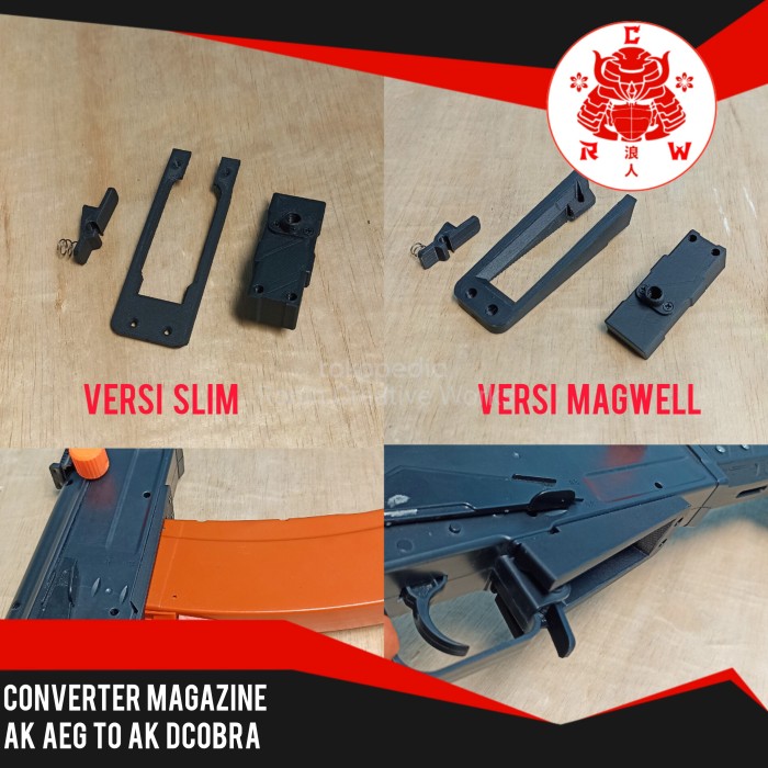 Converter Magazine AK AEG to MAK47L Dcobra AK 47 Adaptor Mag Spring
