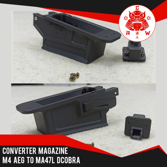 Converter Magazine M4 AEG to Dcobra MAK47L Spring Custom Upgrade Conv Mag D'Cobra AK47 AK74