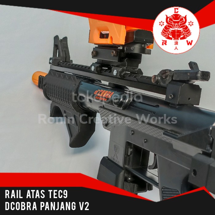 Rail Atas Tec-9 Dcobra Extended Picatinny Rail Panjang V2 Spring