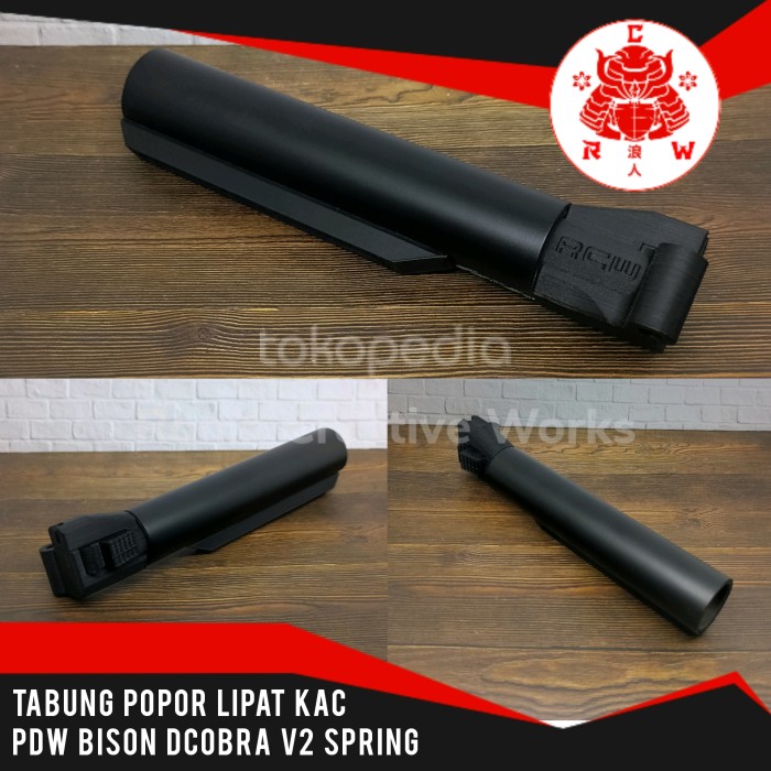 Tabung Popor Lipat Flip KAC PDW Bison Dcobra V2 Spring