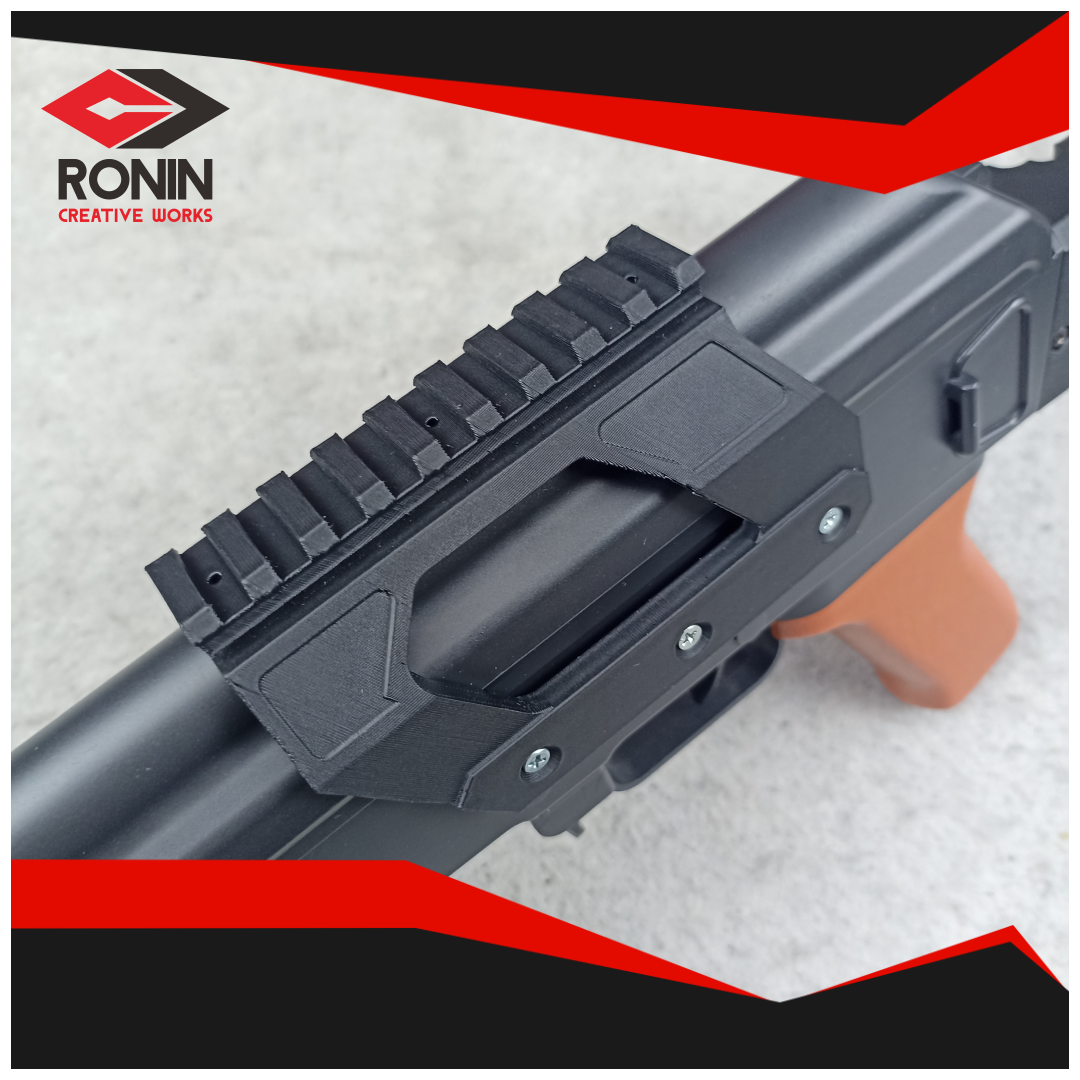 MAINAN SIDE RAIL PICATINNY MOUNTING OPTIC UNTUK DCOBRA MAK47L SPRING COSTUM UPGRADE