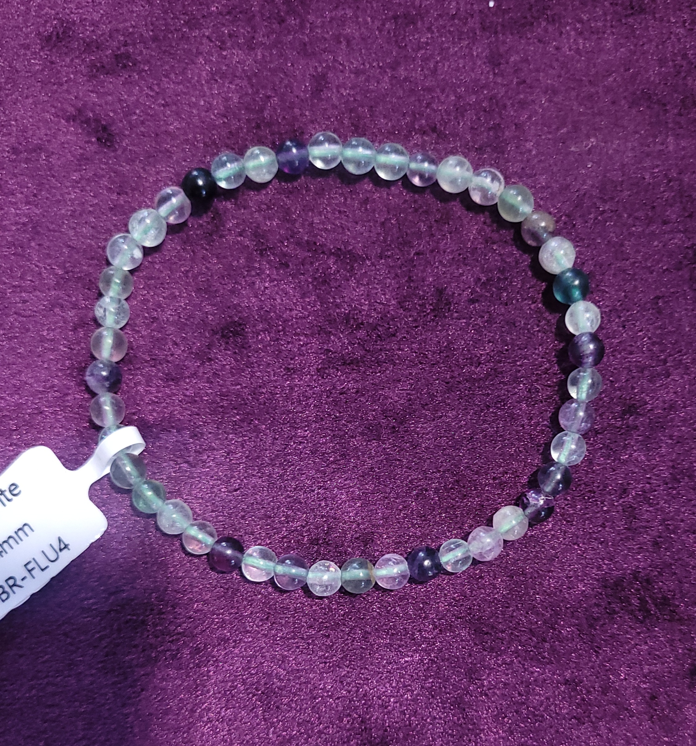 Pulsera de mineral Fluorita