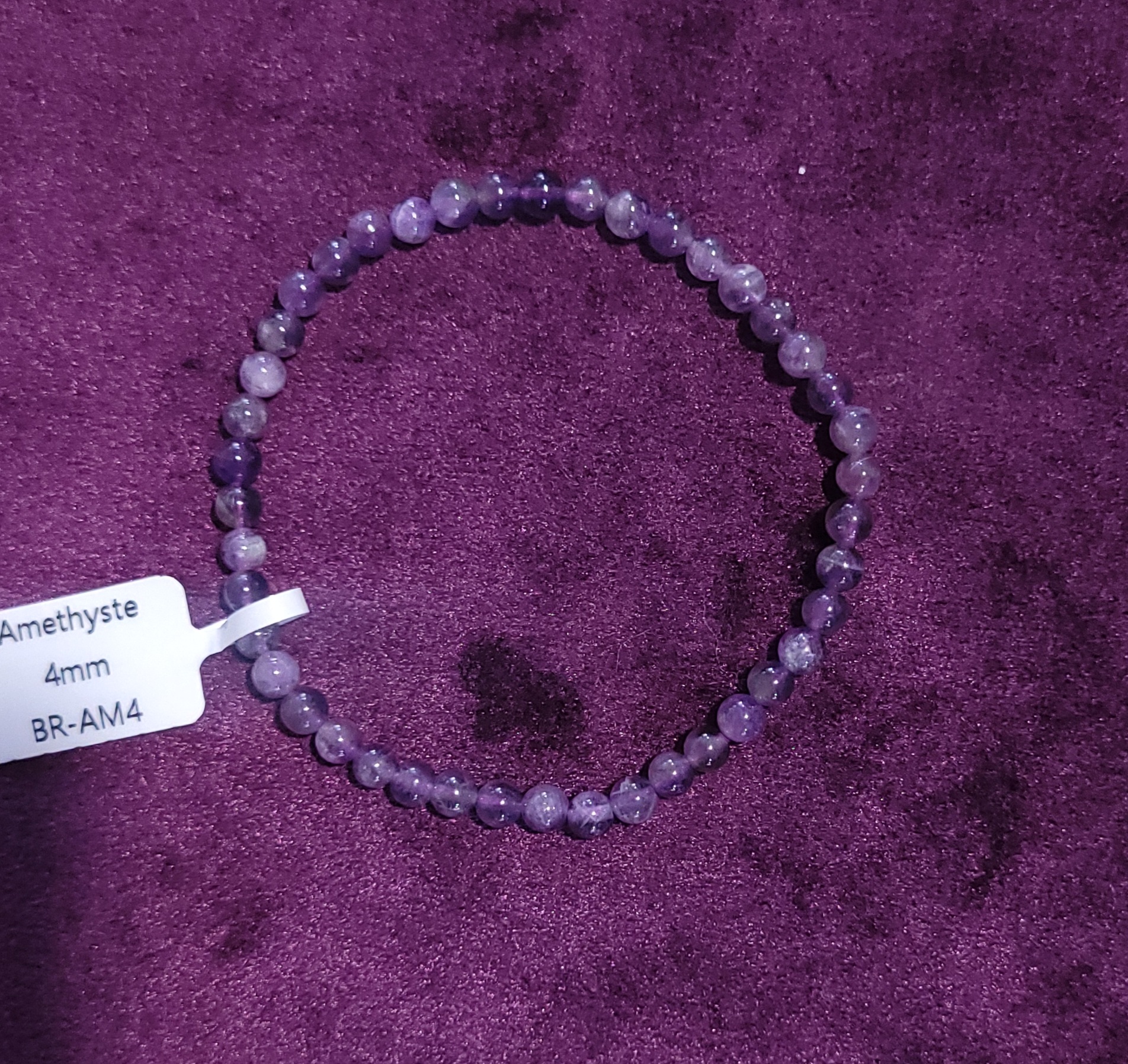 Pulsera de mineral Amatista 