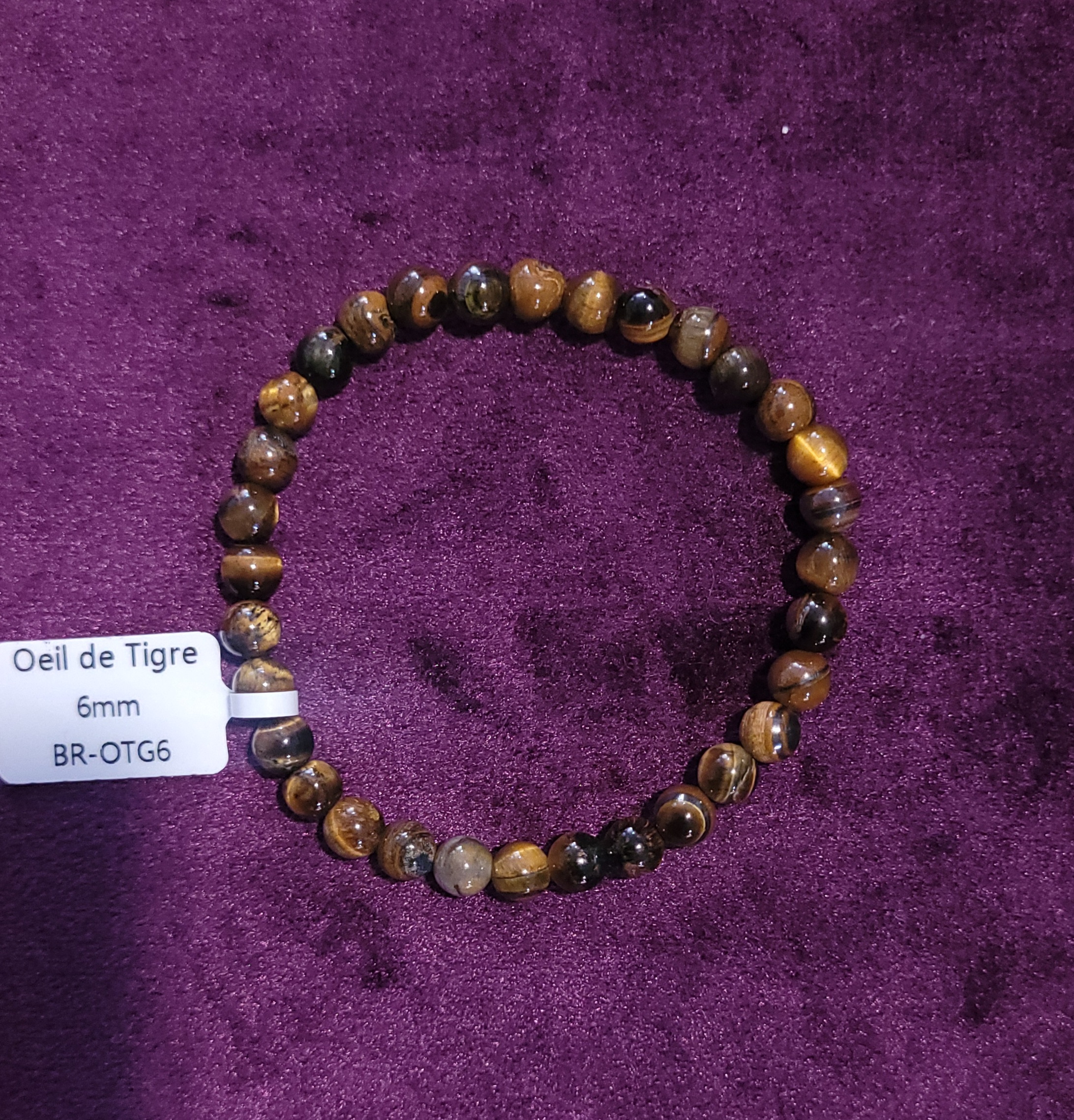 Pulsera de mineral ojo de tigre