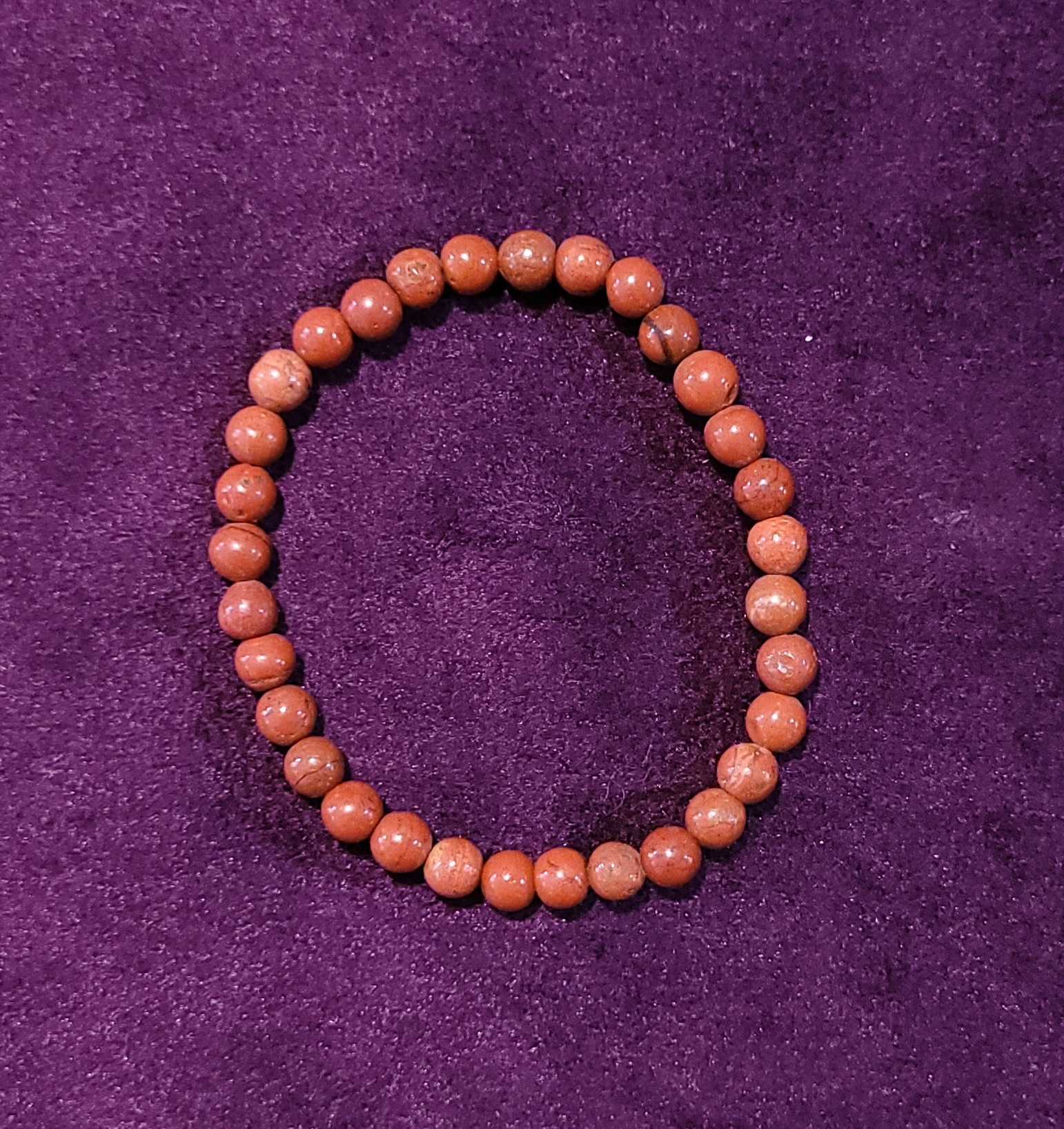 Pulsera de mineral Jaspe Rojo