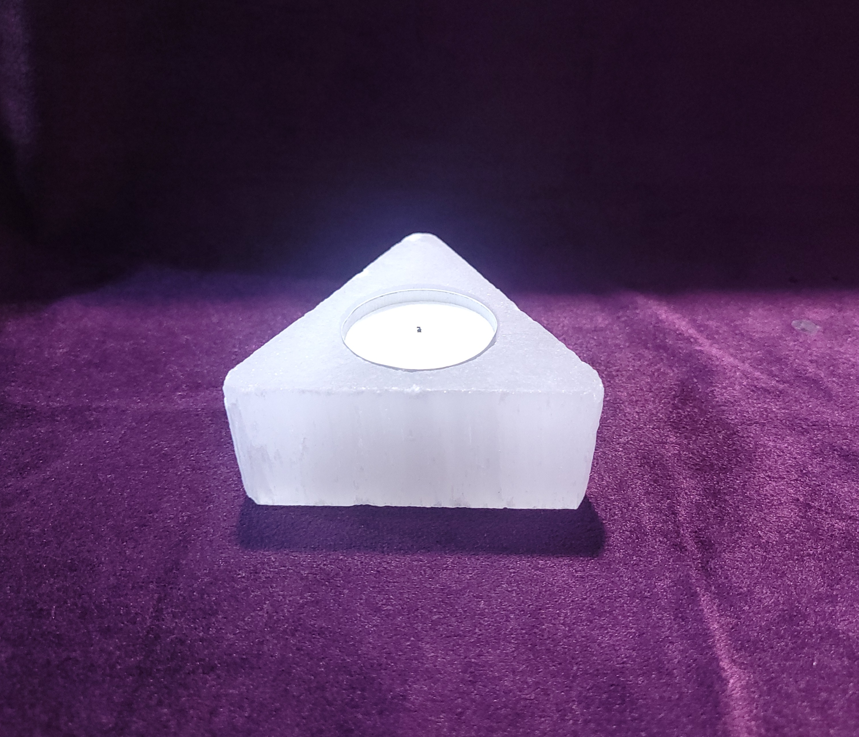 Portavelas Triangular Selenita