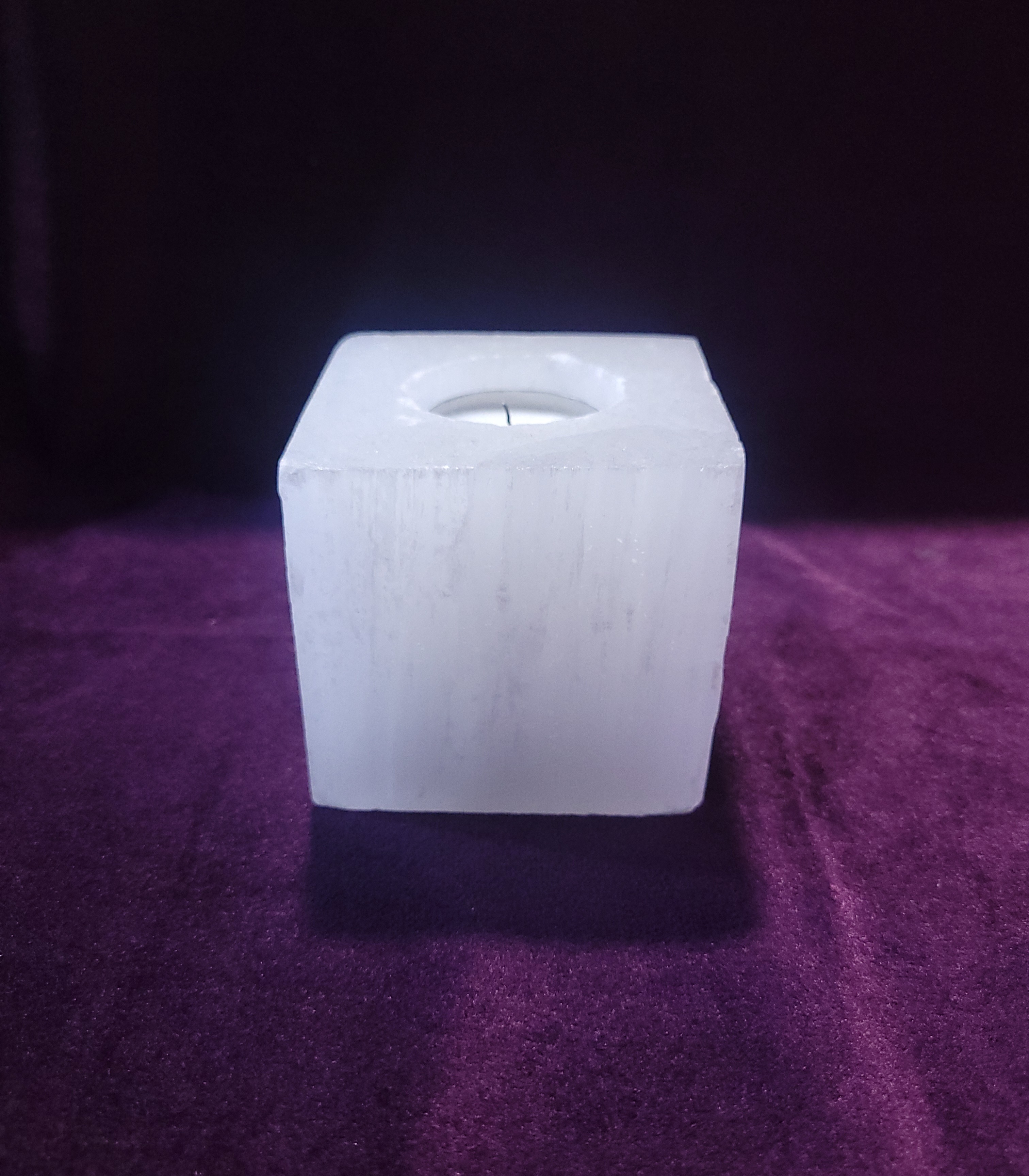 Portavelas Cuadrado Selenita