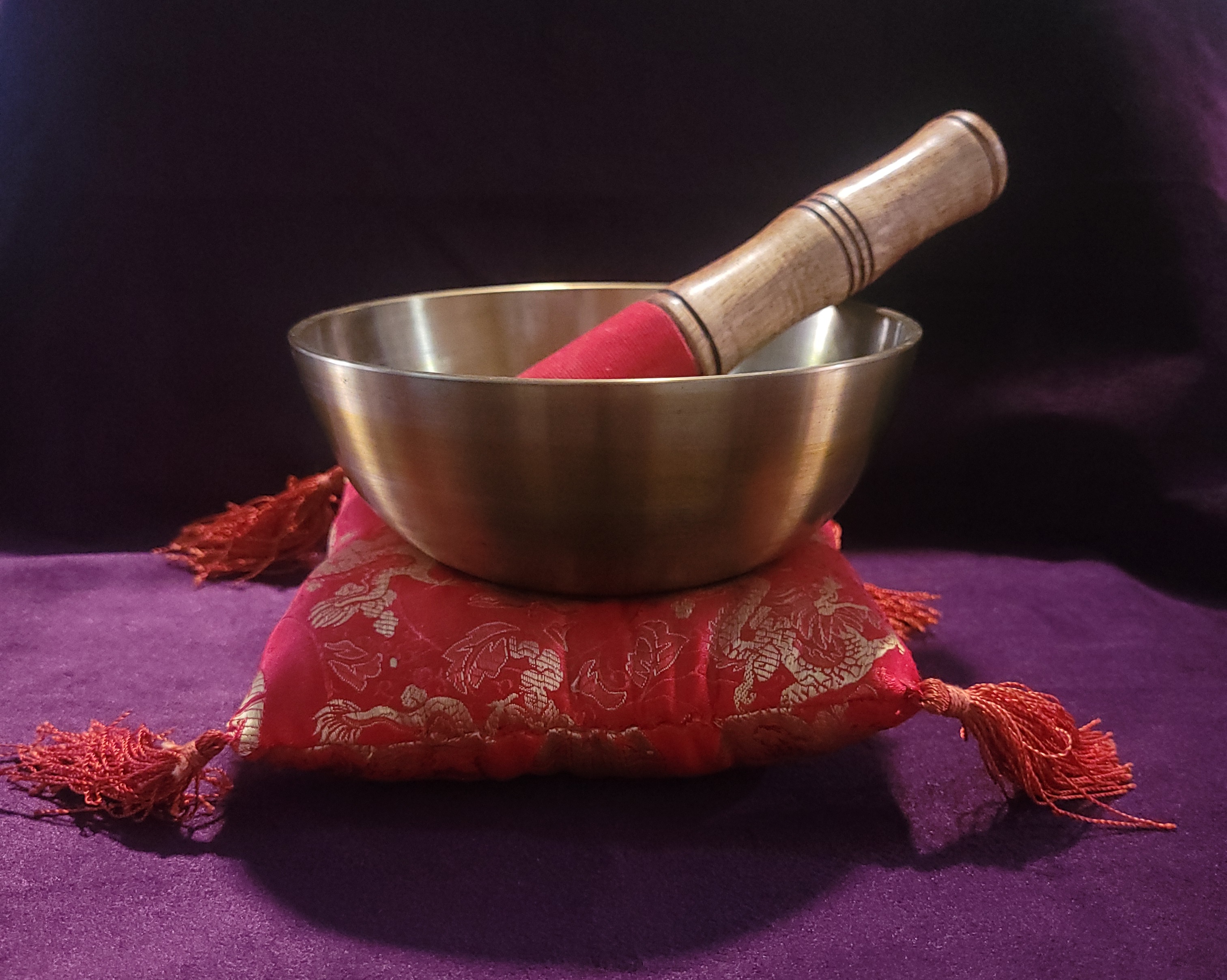 Cuenco Tibetano 7 metales con cojín