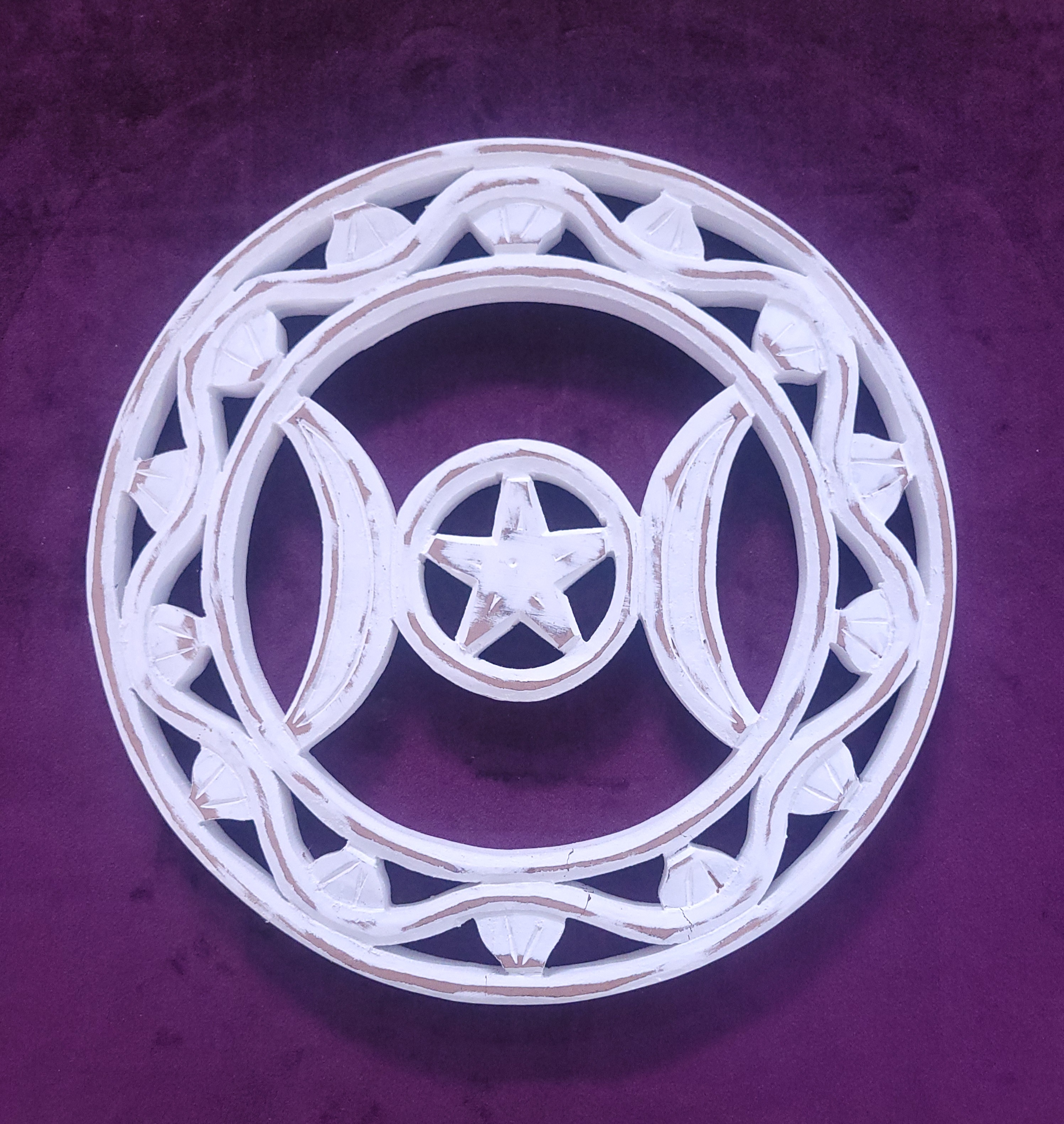 Tripe Luna en círculo blanca