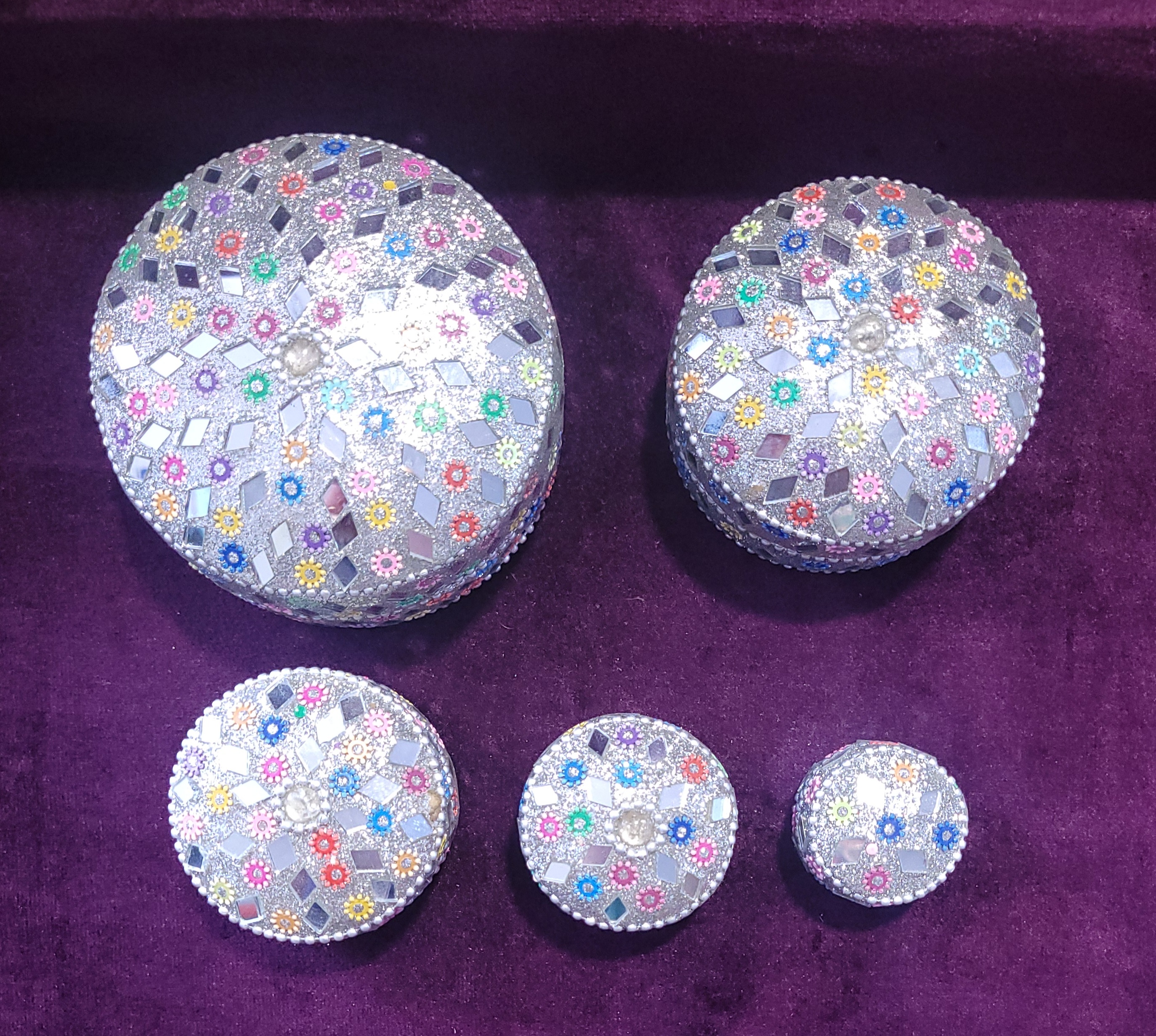 Set cinco cajas joyero de fantasía