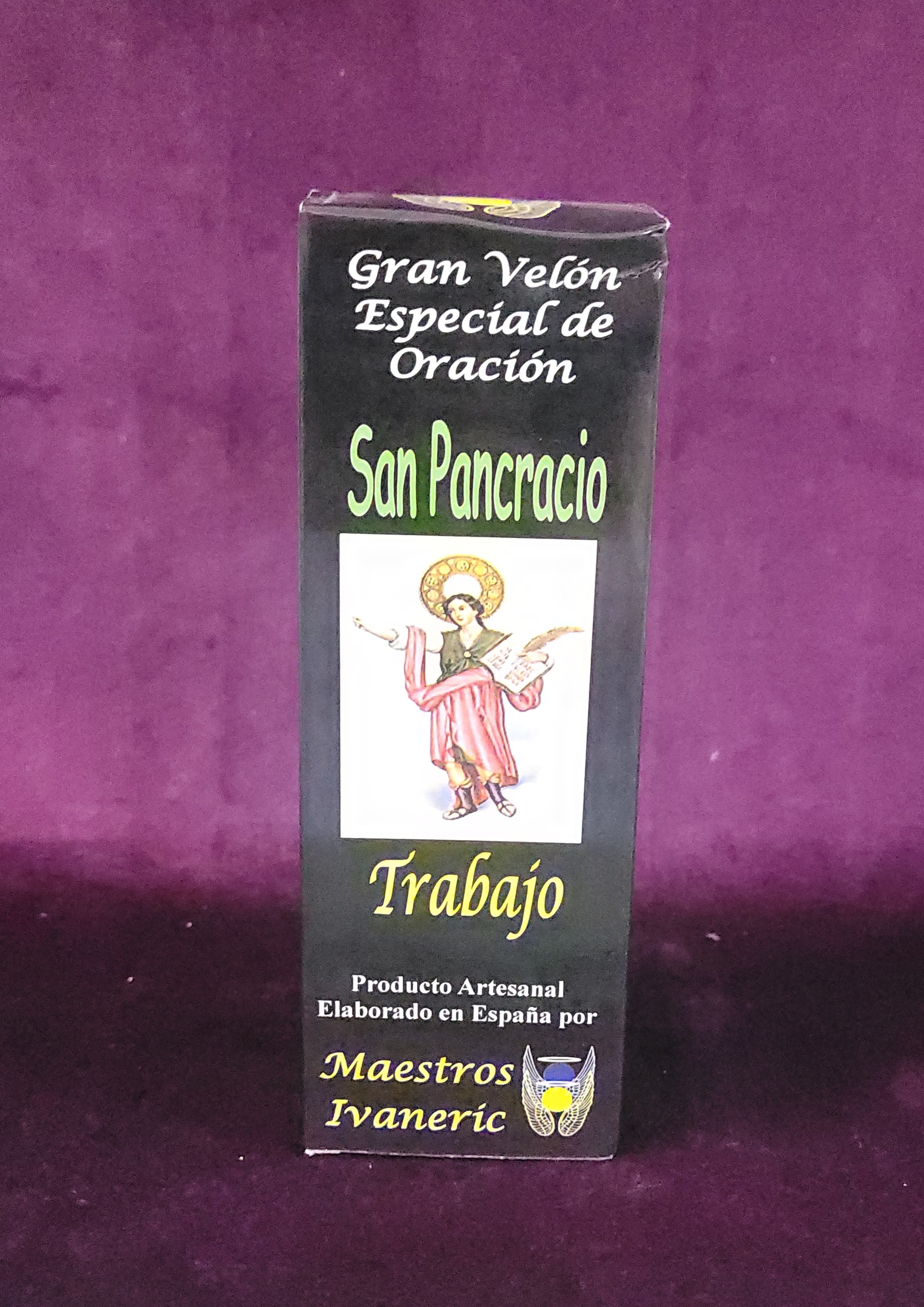 Velón con Oración San Pancracio peticiones de trabajo