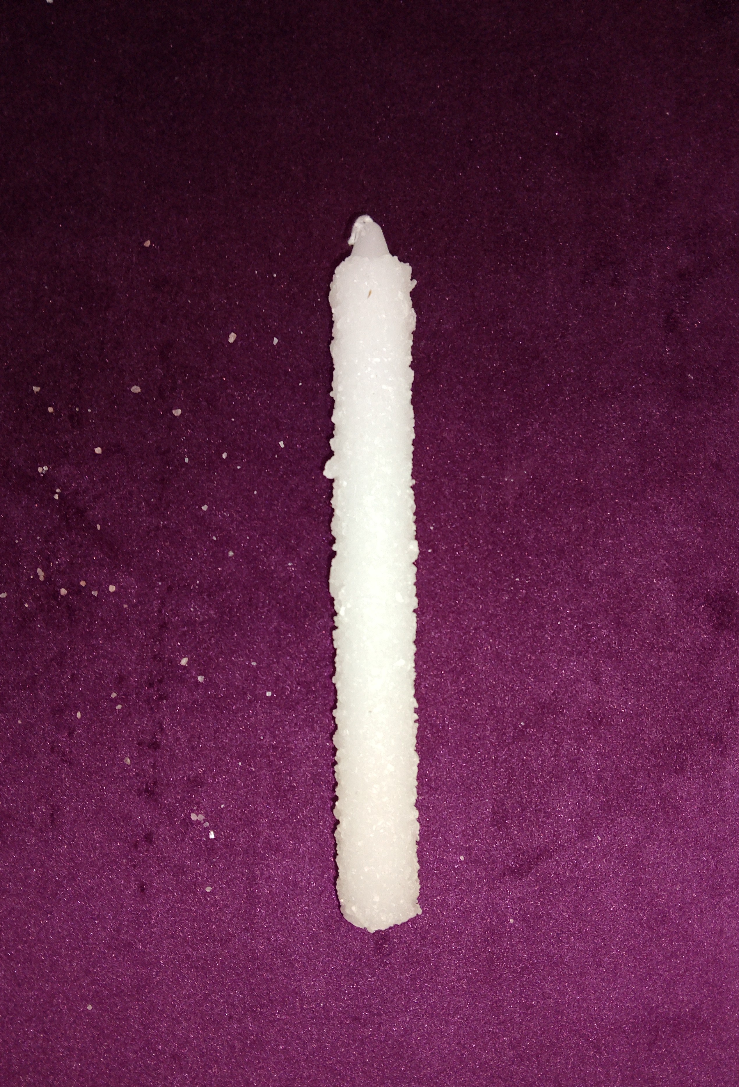 Vela de Sal Esencialmente Ritualizada Blanca