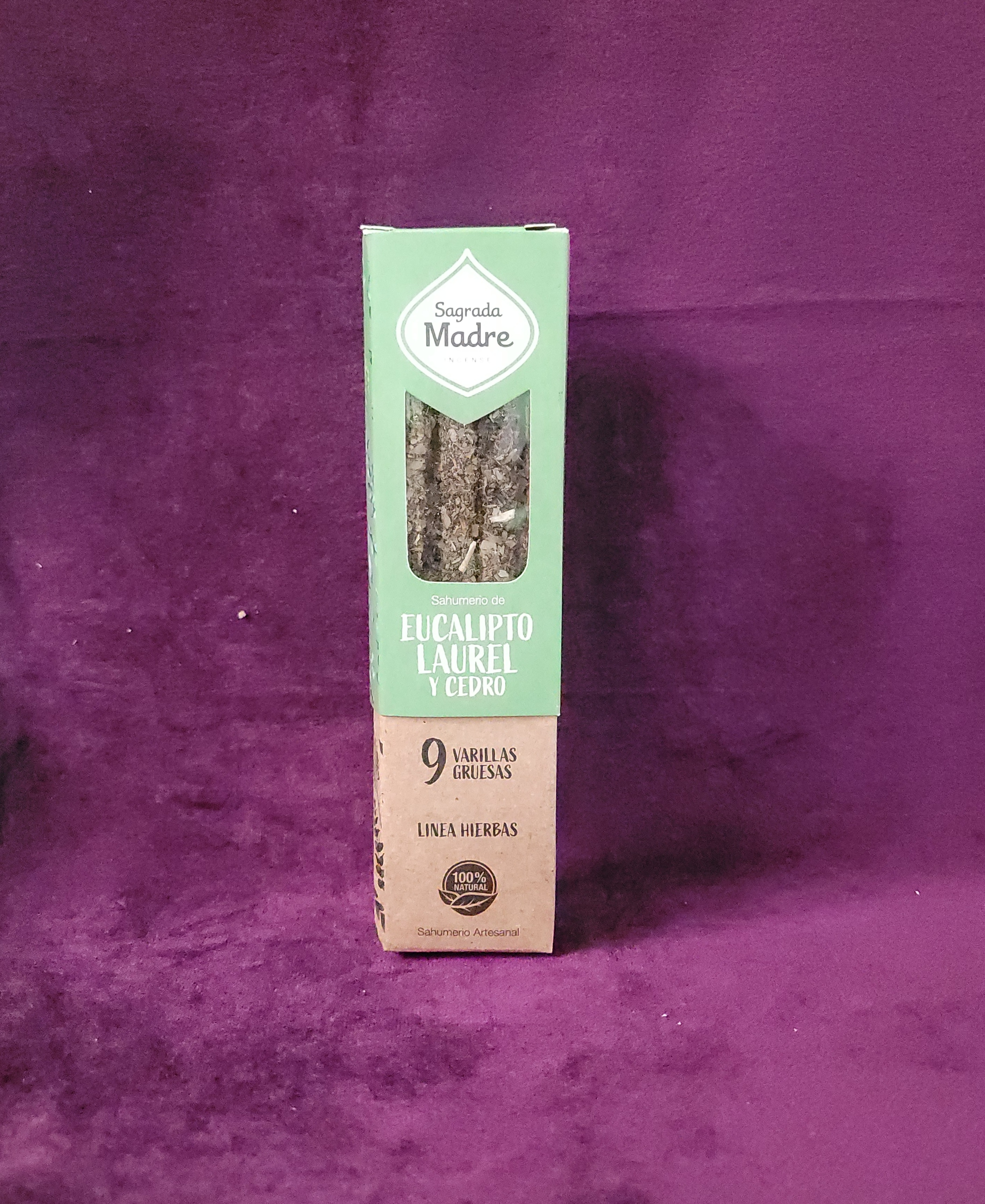 Incienso Natural Sagrada Madre Eucalipto, Laurel y Cedro