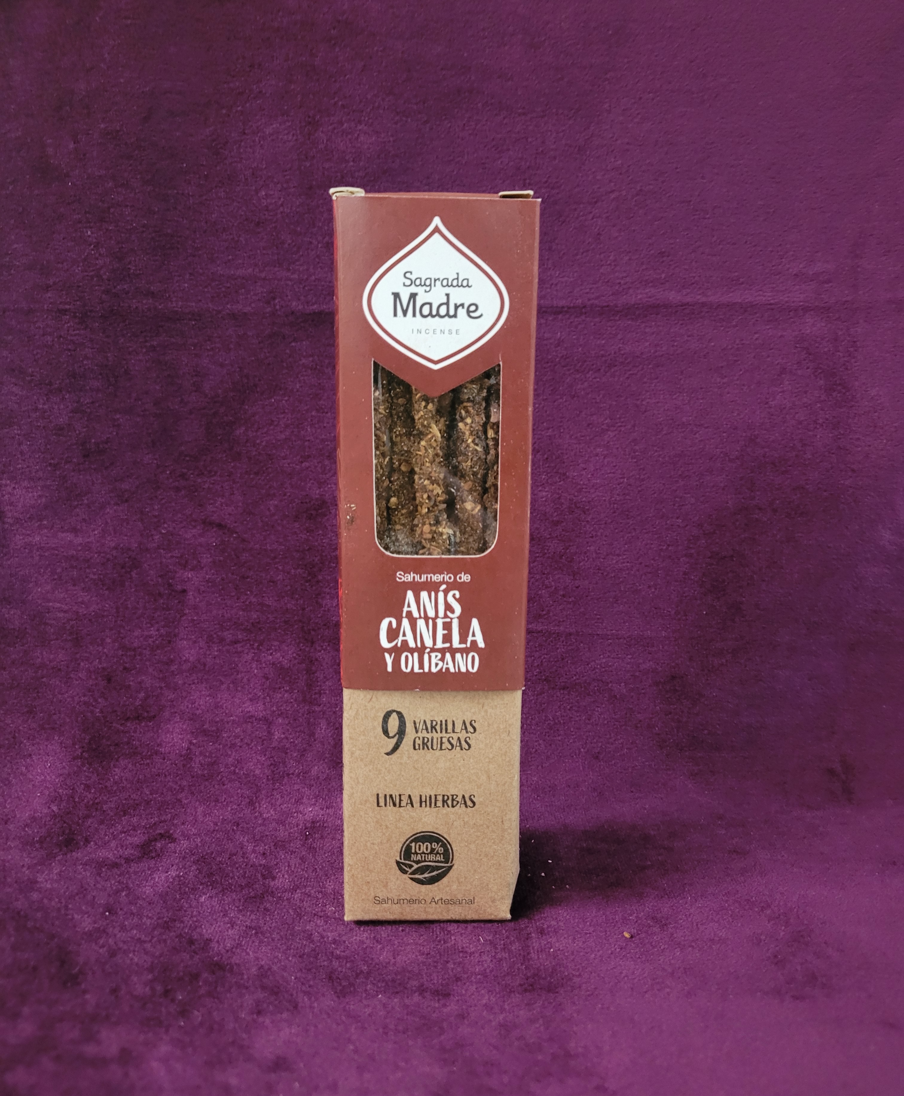 Incienso Natural Sagrada Madre Anís, Canela y Olíbano