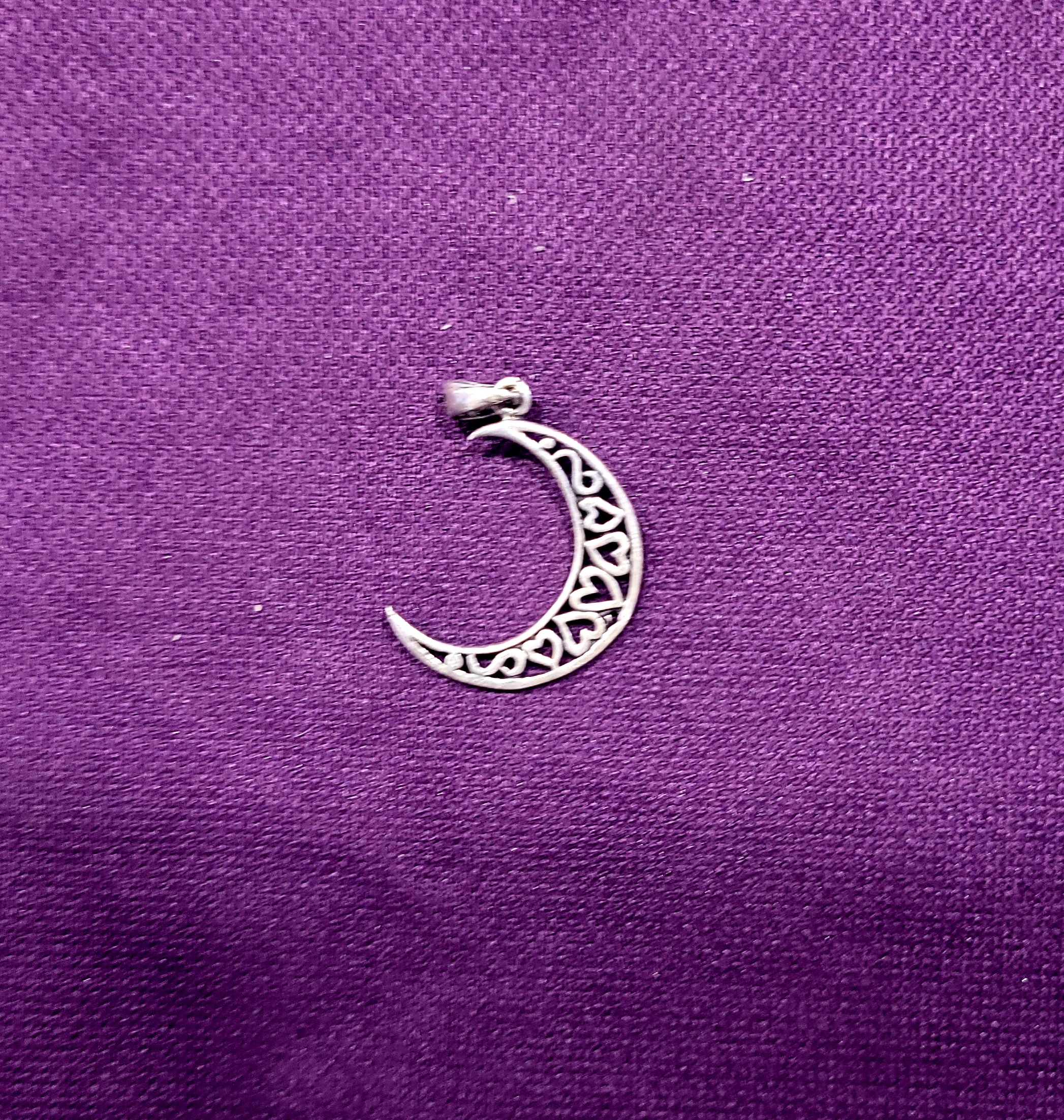 Colgante Luna Creciente. Plata de Ley