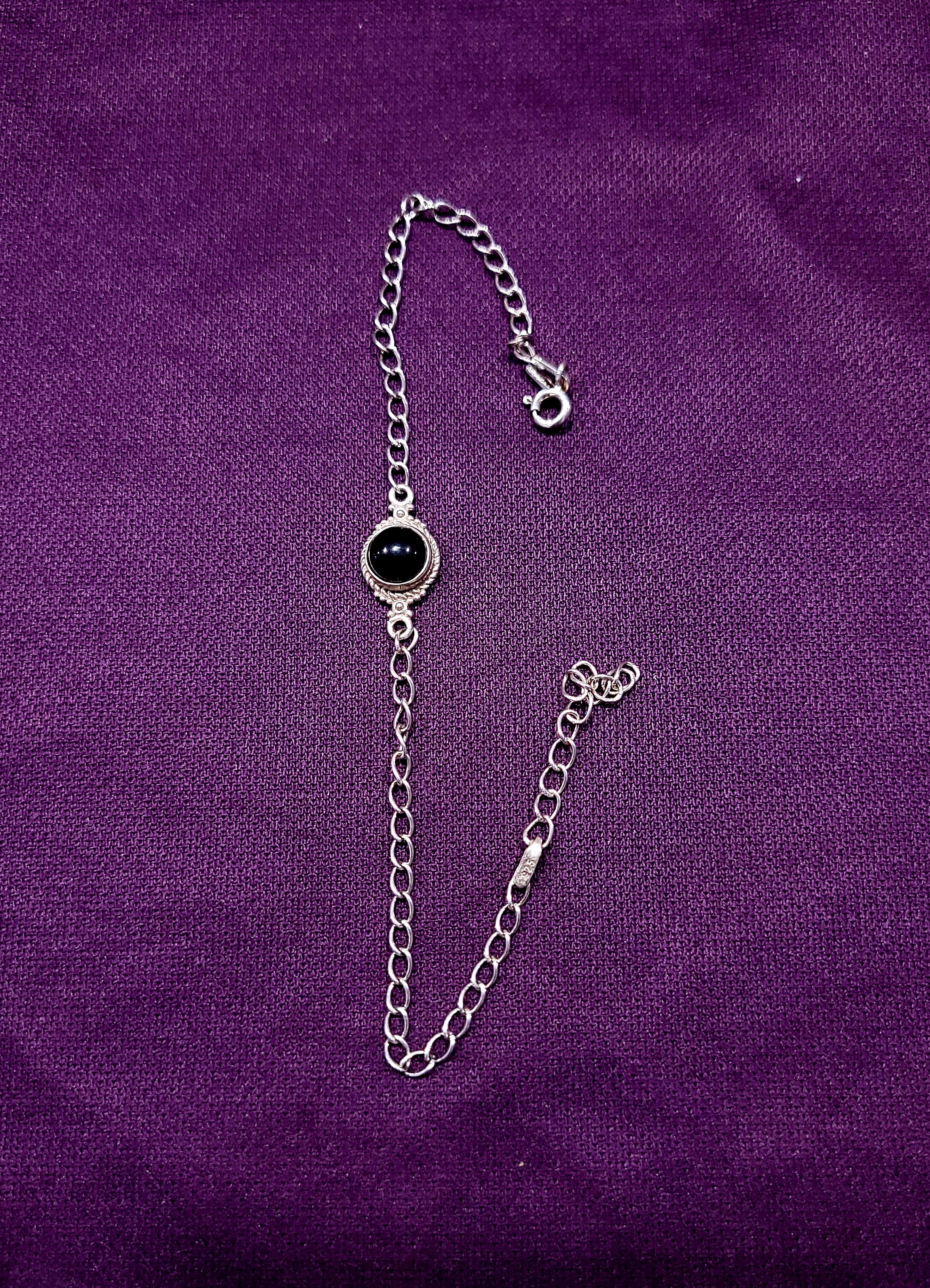Pulsera Ónix y Plata de Ley