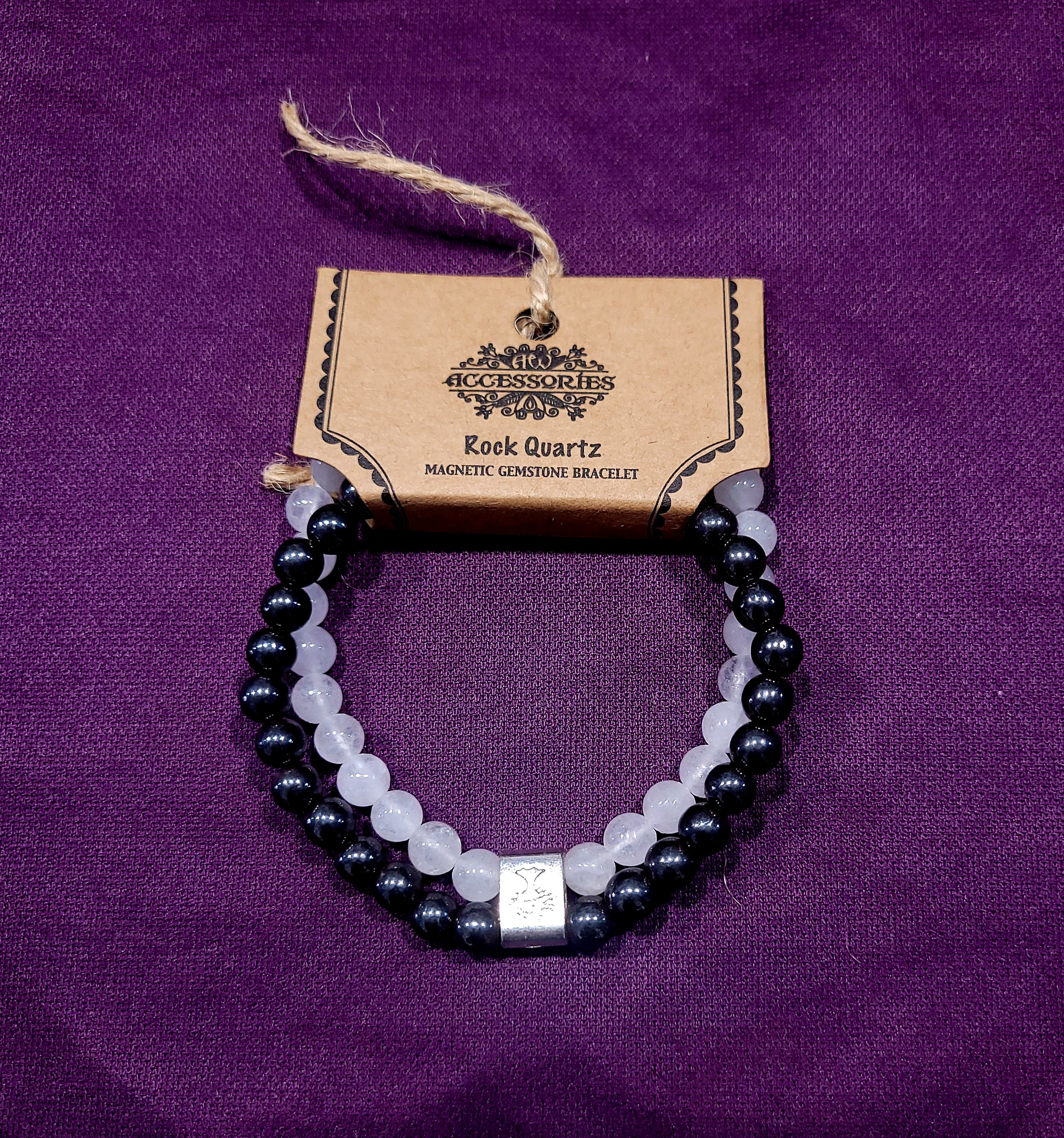 Pulsera Hematite y Cuarzo Cristal