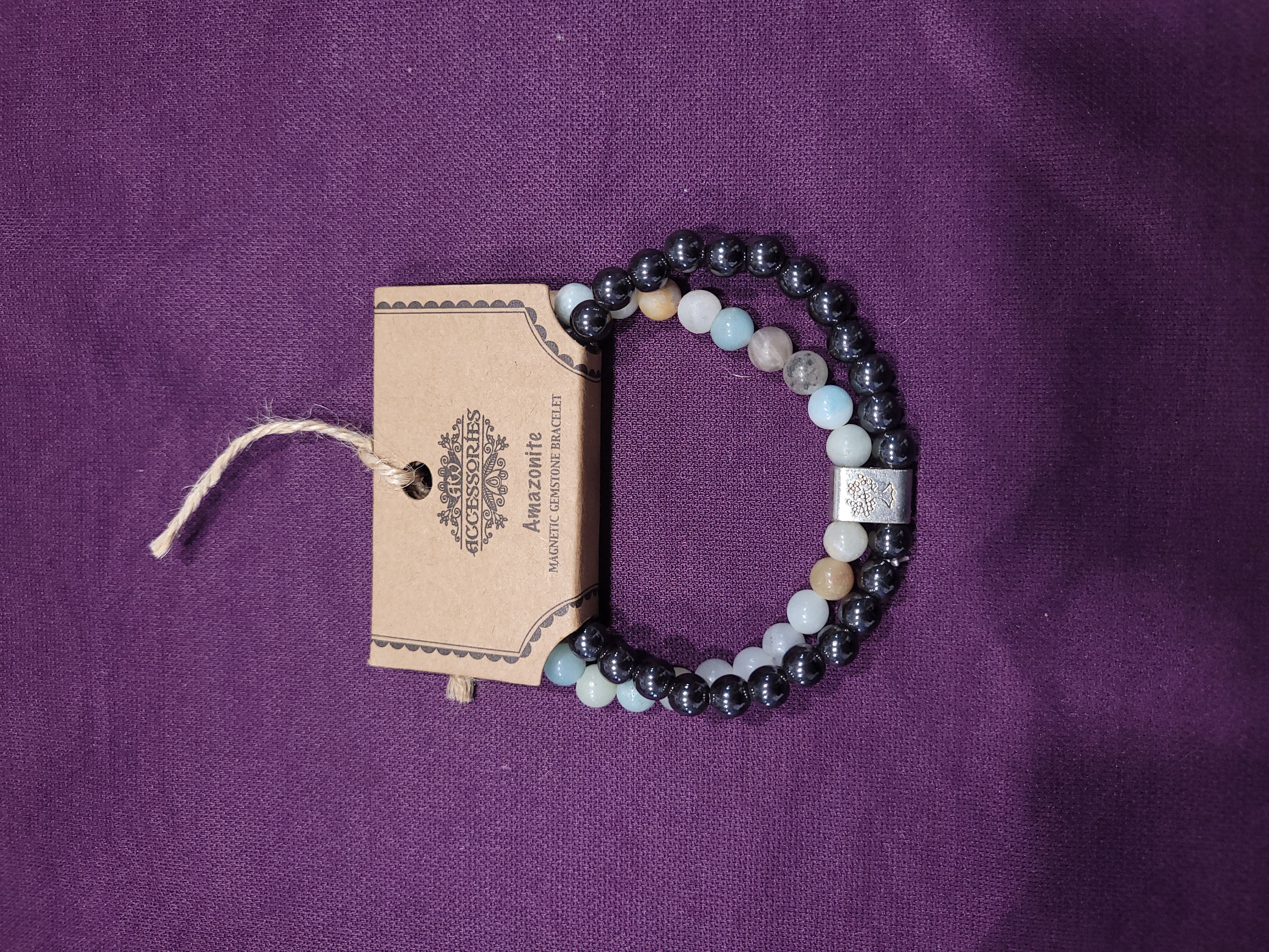 Pulsera Hematite y Amazonita