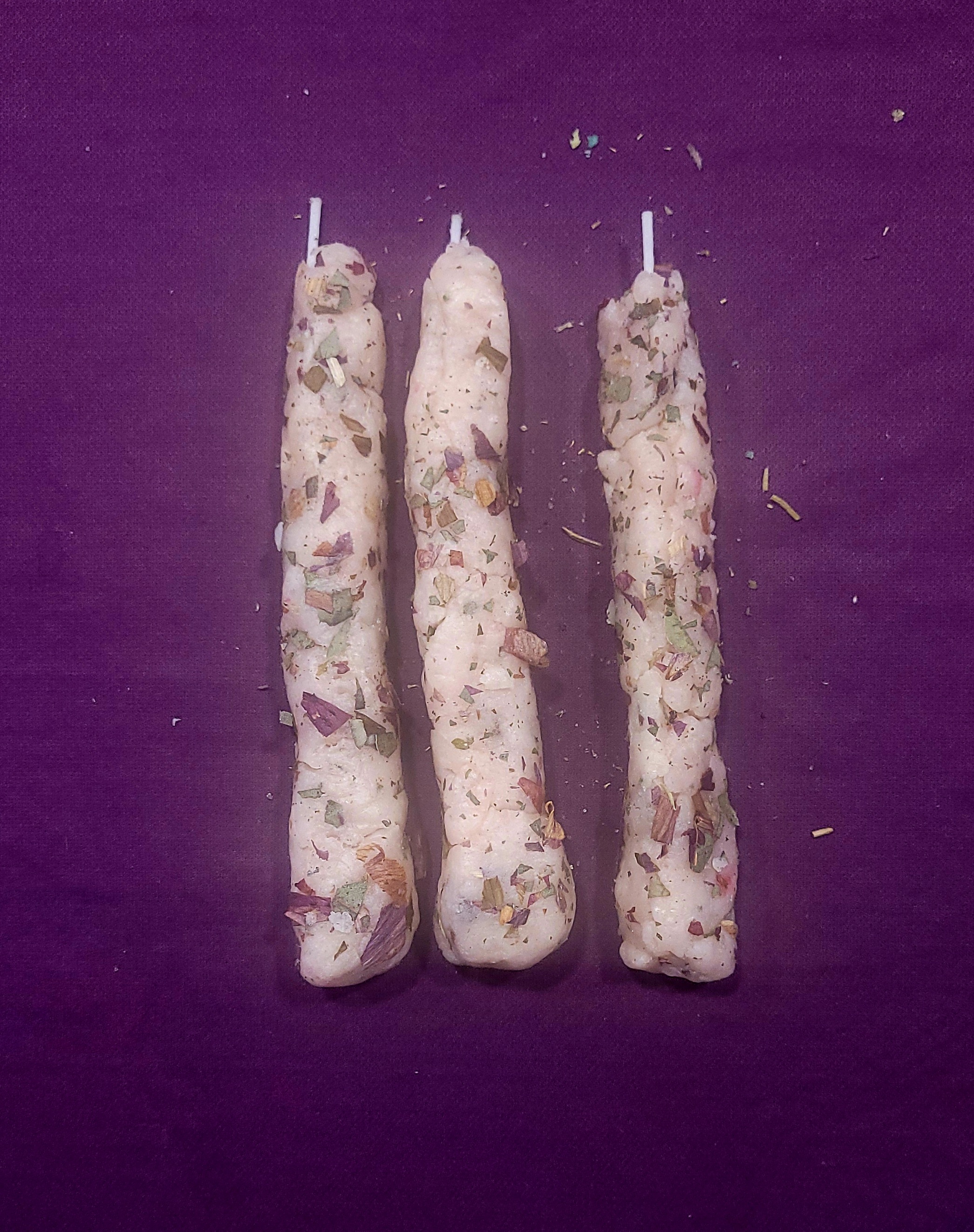 Vela Natural Herborea Armonizar, aportar Amor. Hechas a Mano