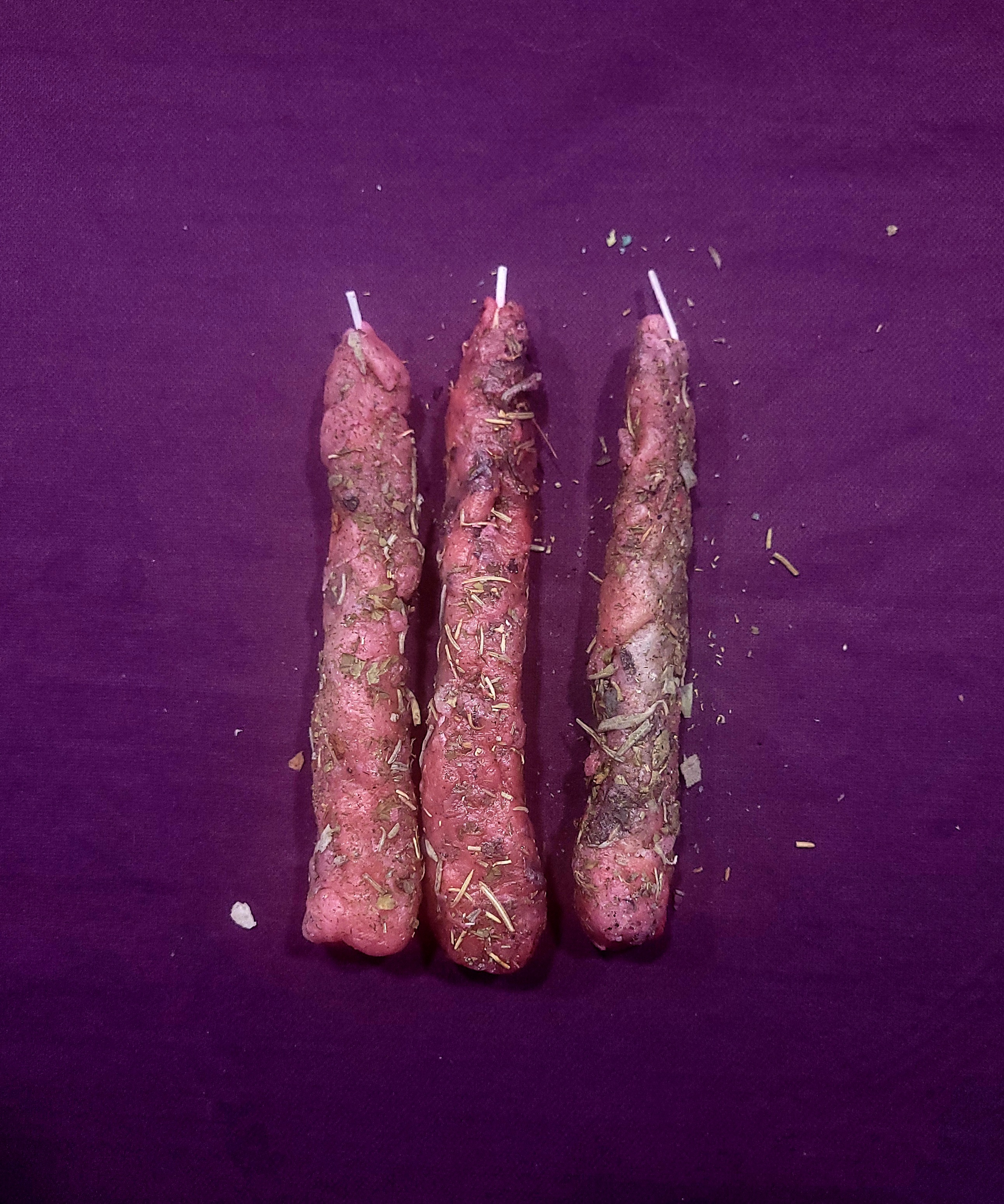 Vela Natural Herbórea Amor ven a mi, pasión . Hechas a Mano 