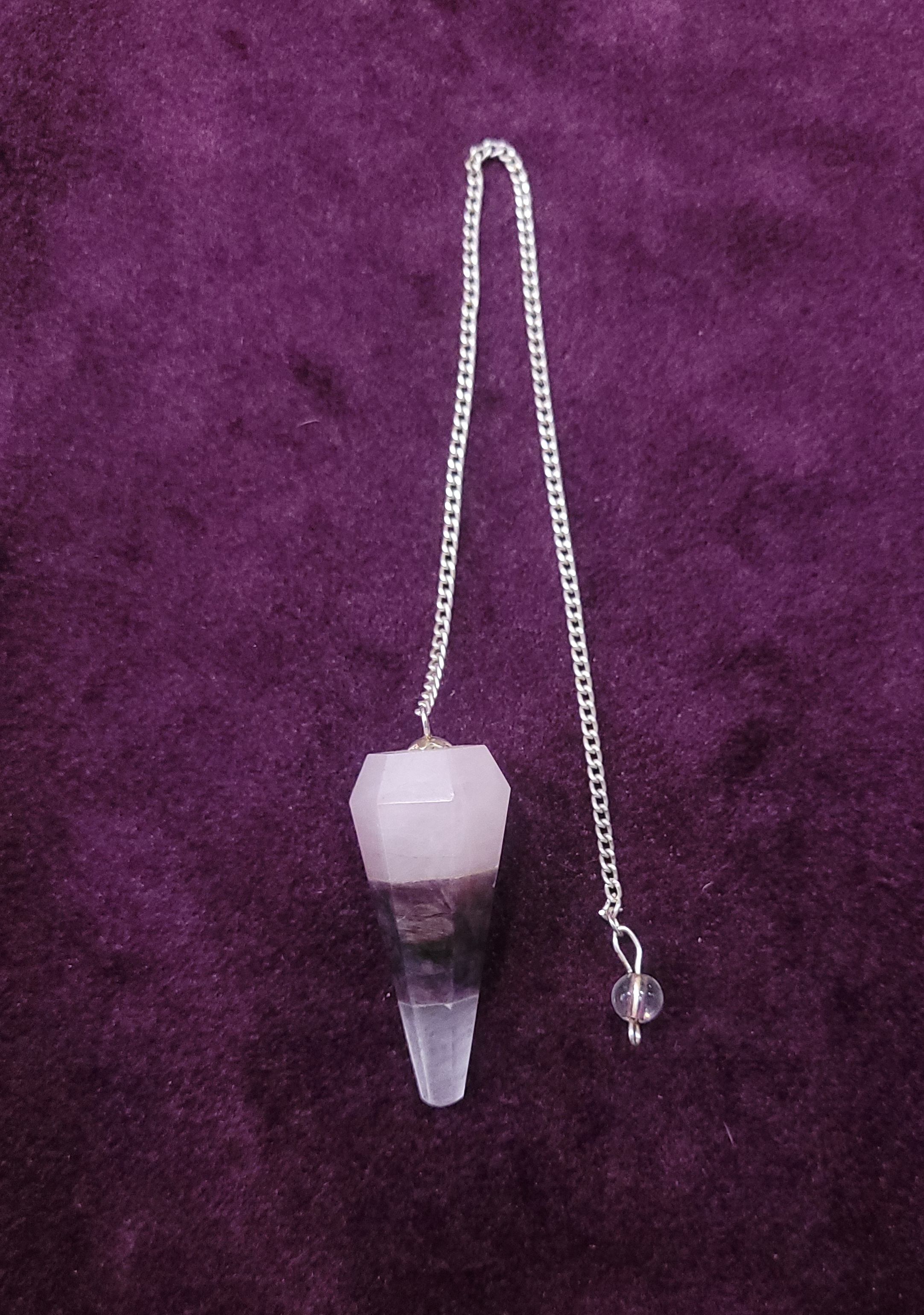 Péndulo Tres Cuarzos ( Amatista, Cuarzo Cristal y Cuarzo Rosa)