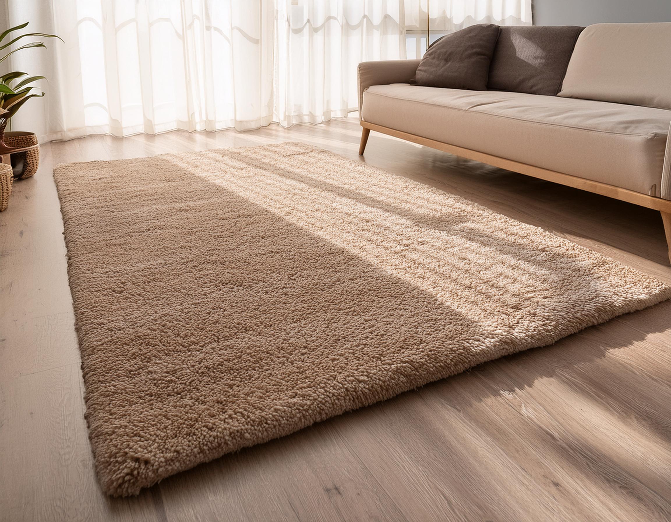 Plush Beige Area Rug