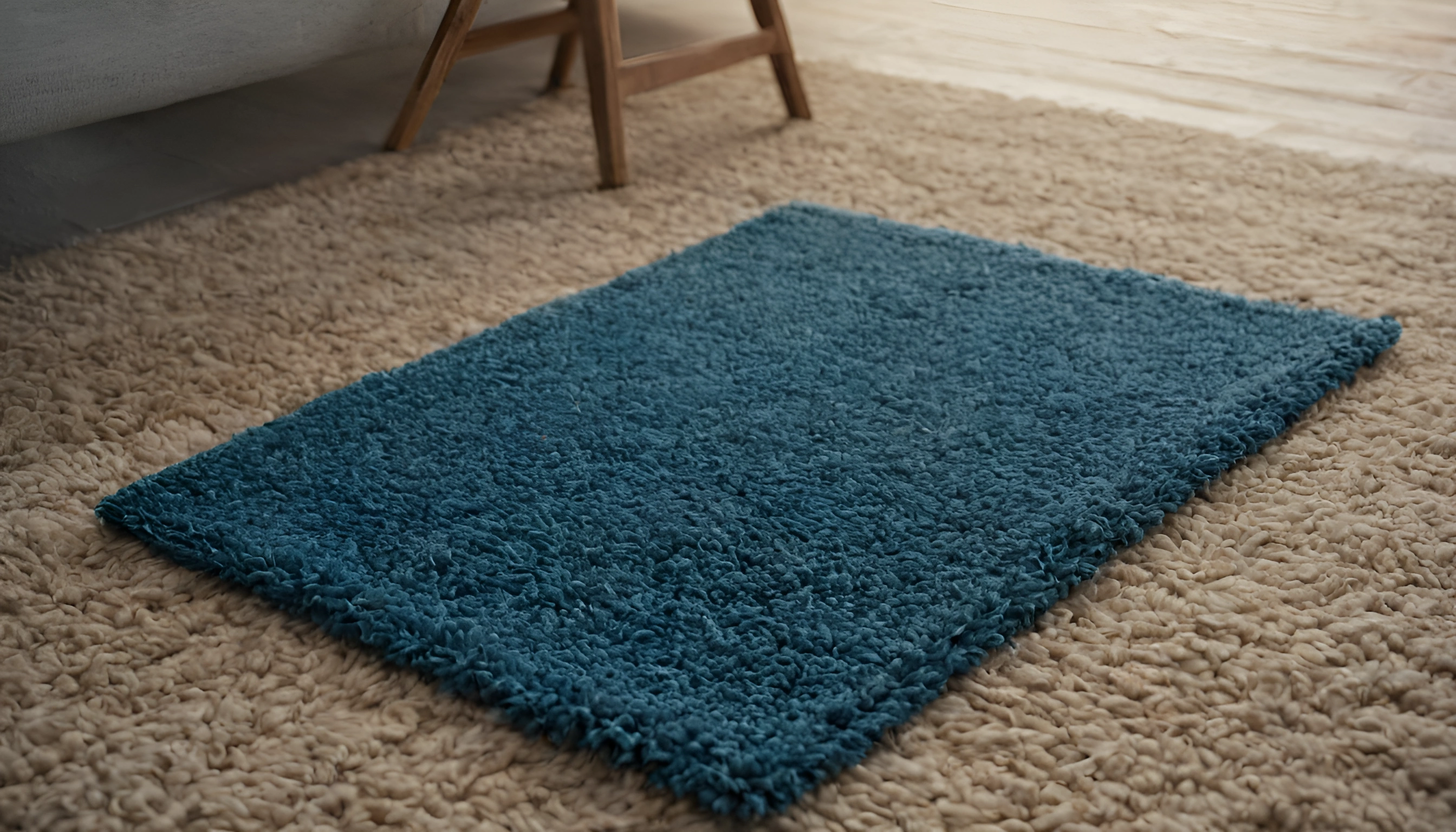 Plush Blue Area Rug