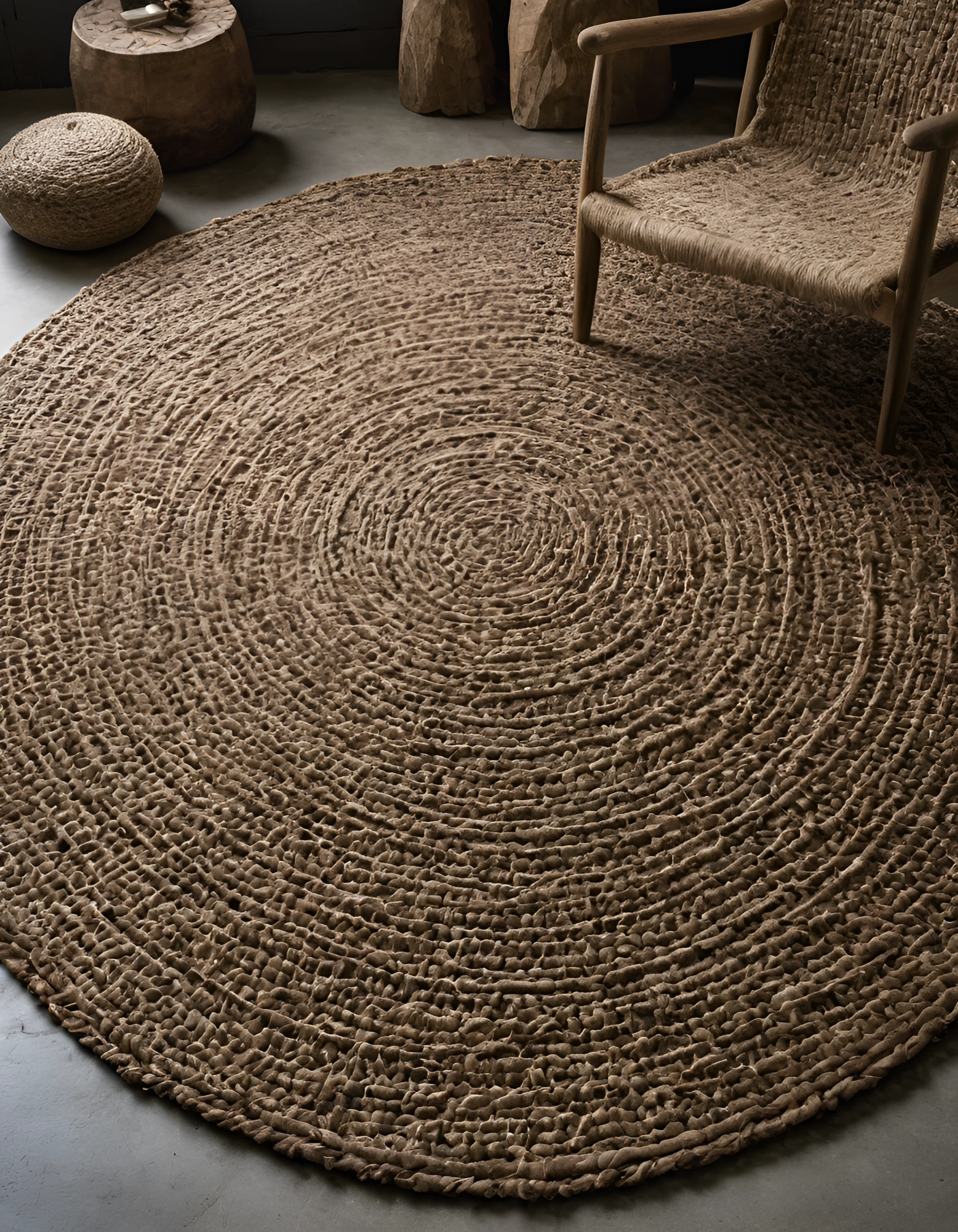 Jute Rug (Round) - Eco friendly Product for Eco Conscious People