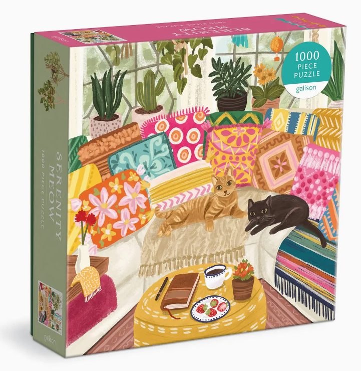 Serenity Meow 1000 Piece Puzzle in A Square Box