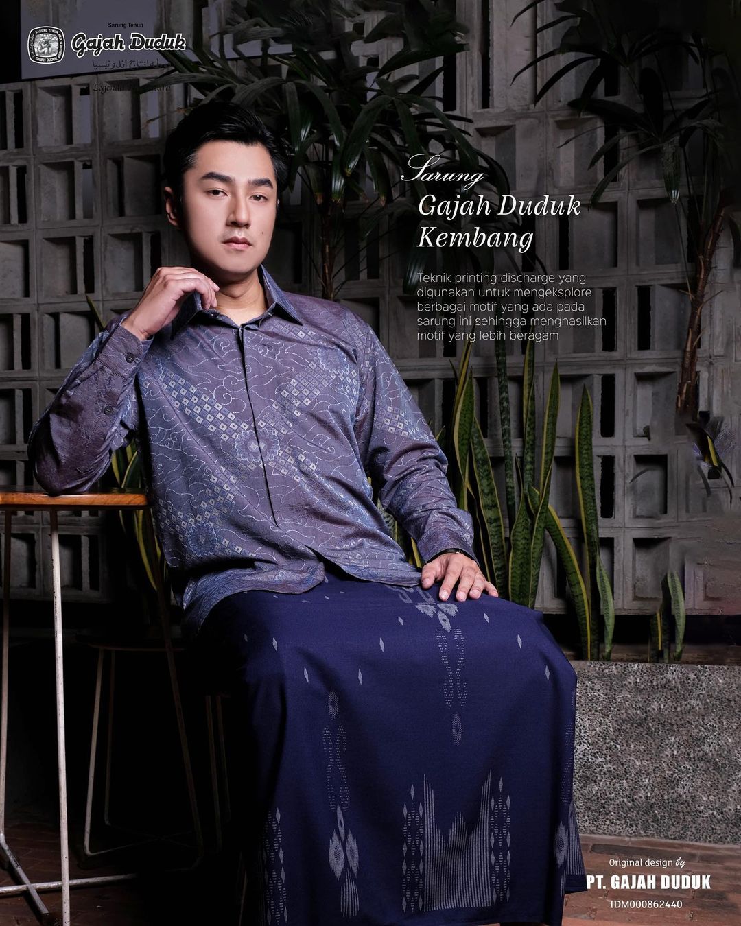 Kain Pelikat Eksklusif Gajah Duduk Asia Kembang / Mika Kembang (Medium 4000)