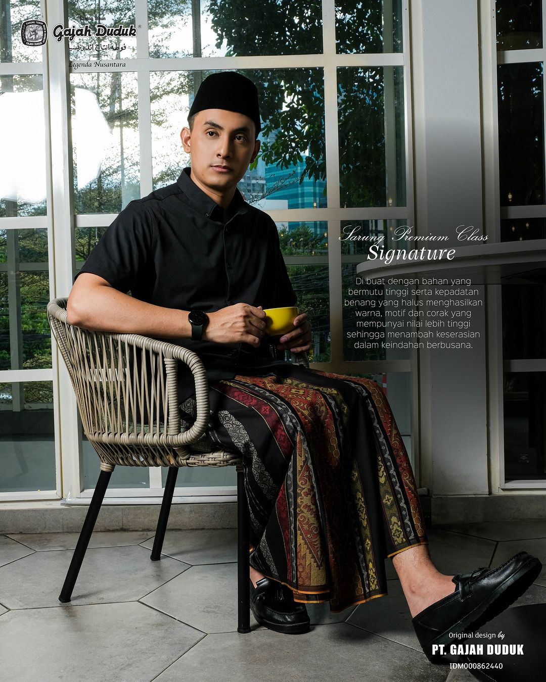 Kain Pelikat Eksklusif Gajah Duduk Signature  (Premium - 10 000 benang)