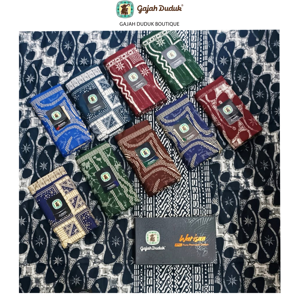  Kain Pelikat Eksklusif Gajah Duduk Warisan Sesuai Untuk Wanita dan Lelaki (Medium–5000 Benang)