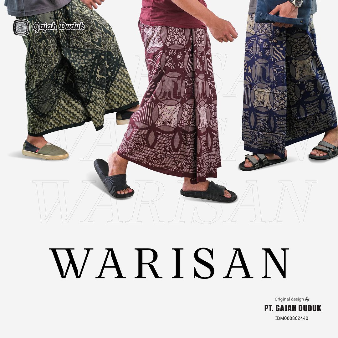  Kain Pelikat Eksklusif Gajah Duduk Warisan Sesuai Untuk Wanita dan Lelaki (Medium–5000 Benang)