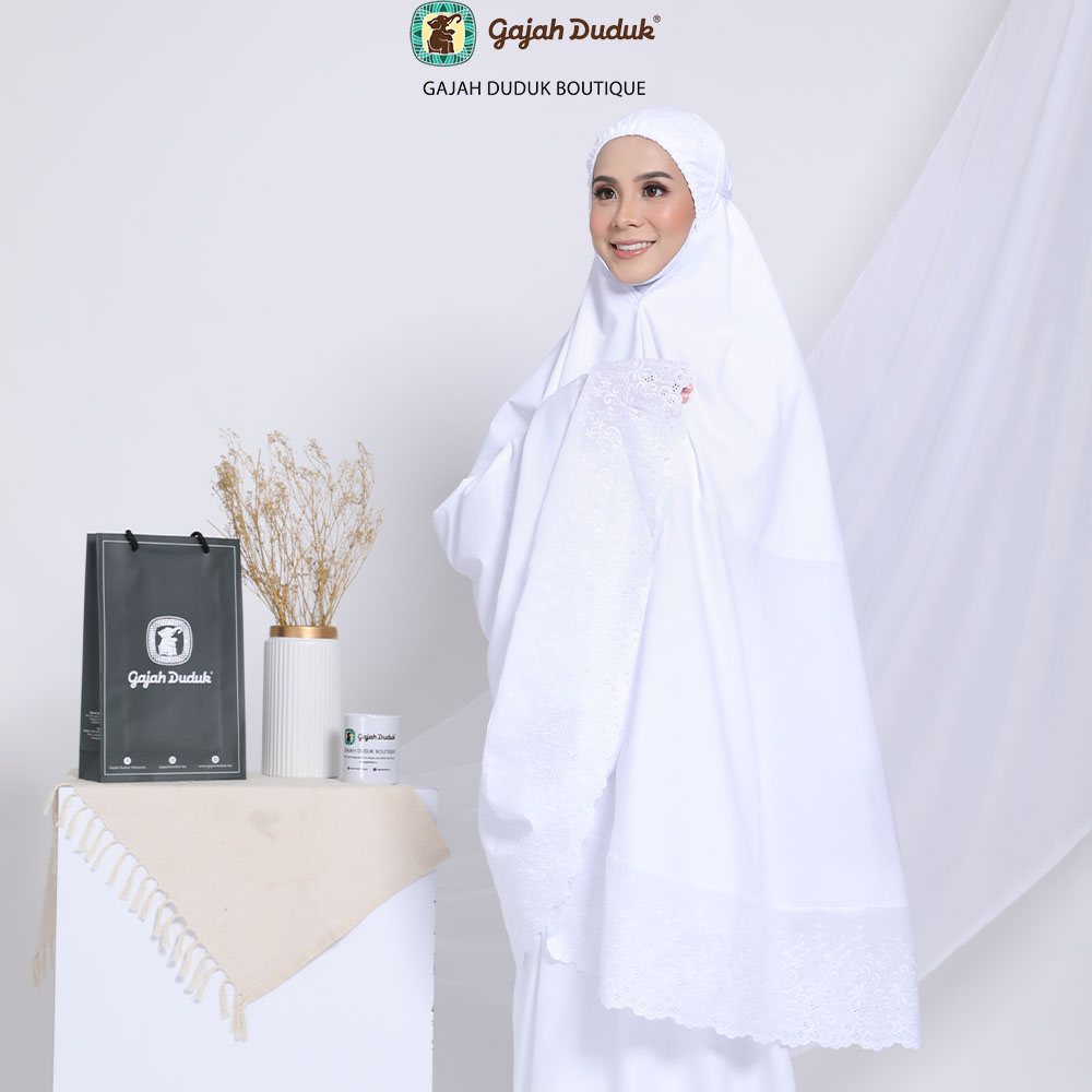 Telekung Gajah Duduk Premium Quality (Free Box & Ribbon Exclusive)