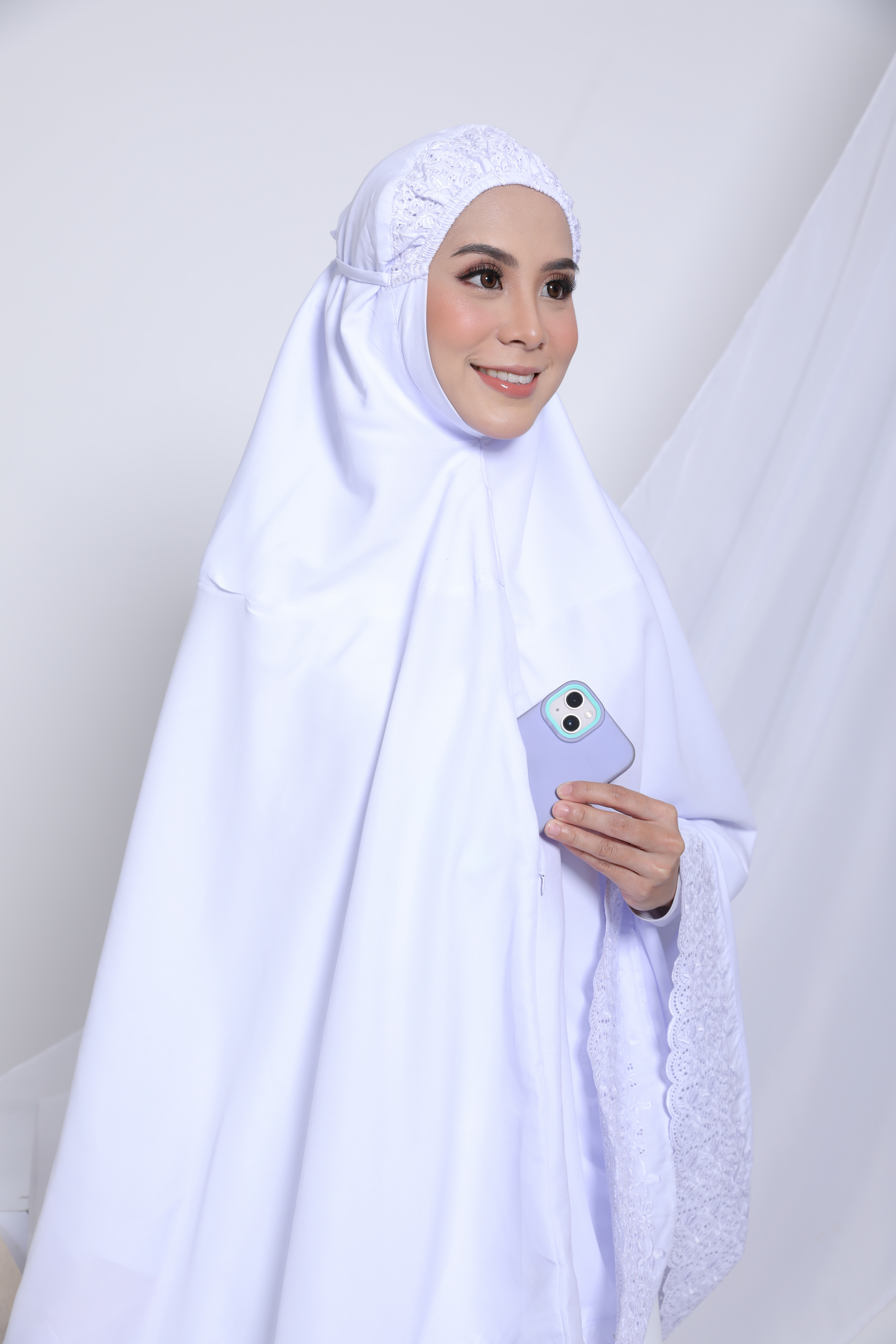 Telekung Umrah & Haji  Kain Cotton Sejuk, Selesa dan Premium (Telekung Sahaja)