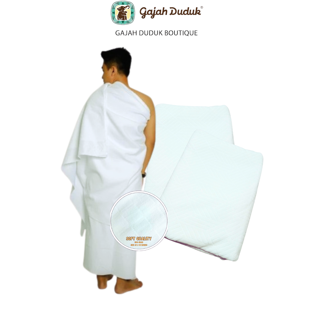 Kain Ihram Premium Cotton & Microfiber Eksklusif Dewasa & Kanak-Kanak Sesuai Untuk Umrah Haji