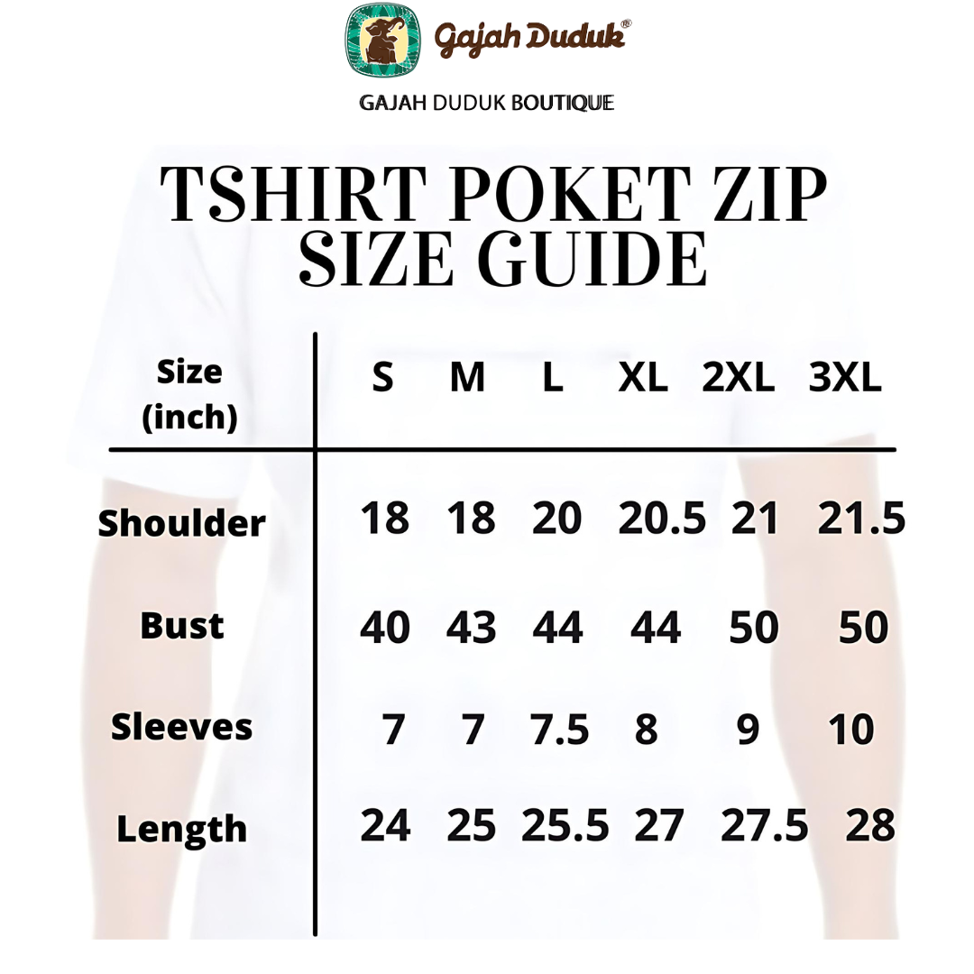  Baju Putih Lengan Pendek Berzip Lelaki Untuk Umrah Haji 100% Cotton