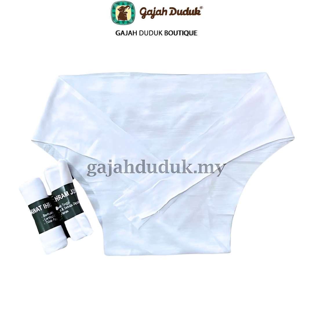 Cawat Umrah Haji Lelaki Tidak Berjahit Standard Size (3pcs/Pack)