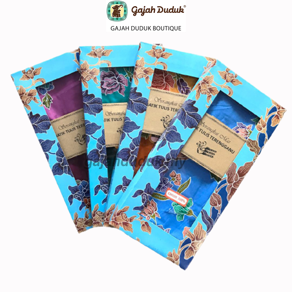 Premium Kain Batik Tulis Terengganu Berjahit Berkualiti Tinggi (KOTAK EKSKLUSIF)