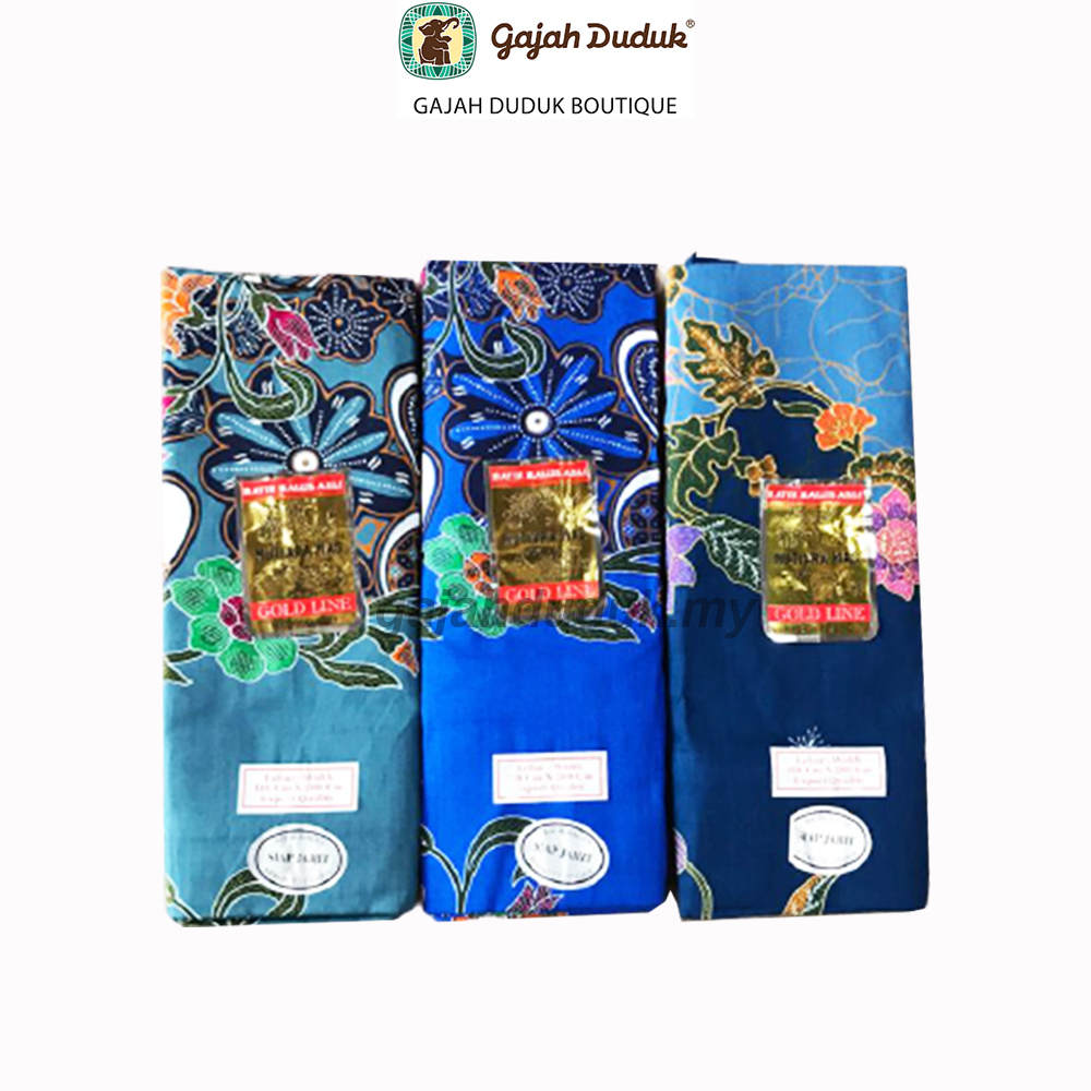 Kain Batik Mutiara Mas Corak Moden Premium Eksklusif Sejuk Lembut (Siap Jahit)