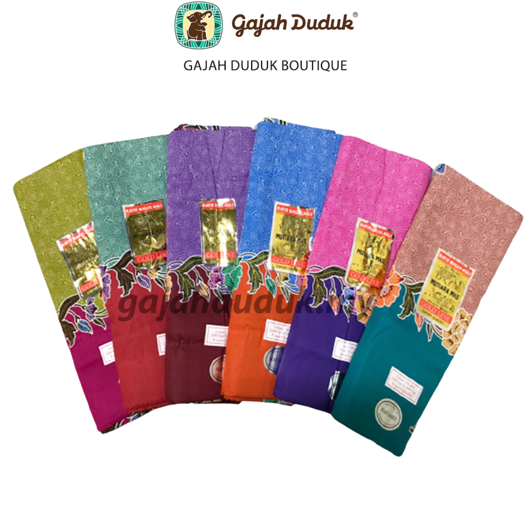 Kain Batik Mutiara Mas Corak Moden Premium Eksklusif Sejuk Lembut (Siap Jahit)