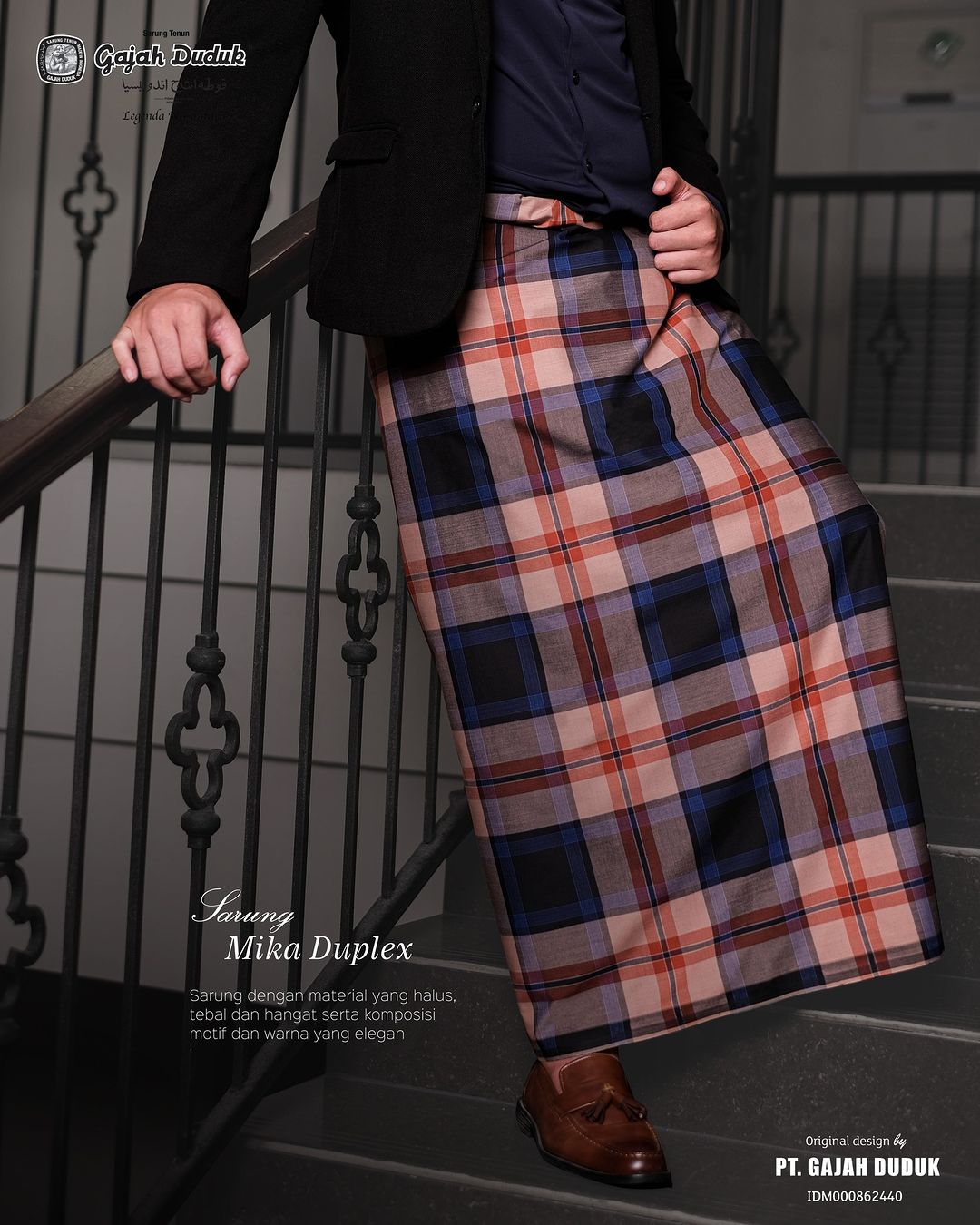 Kain Pelikat Gajah Duduk Mika Duplex  (Standard-2000 benang)