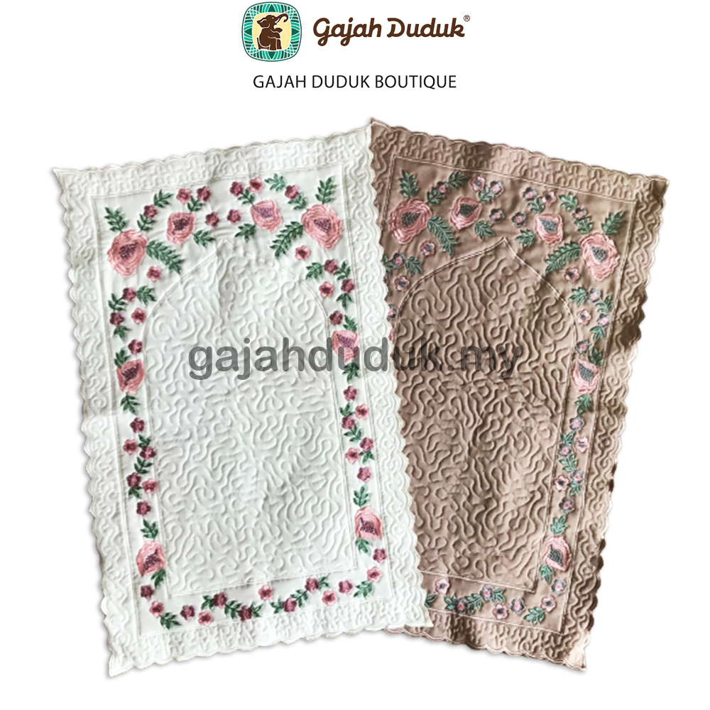 Sejadah Muka Travel Mini Sulam Premium Exclusive High Quality (Made in Turkey)