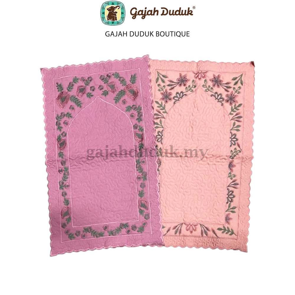 Sejadah Muka Travel Mini Sulam Premium Exclusive High Quality (Made in Turkey)