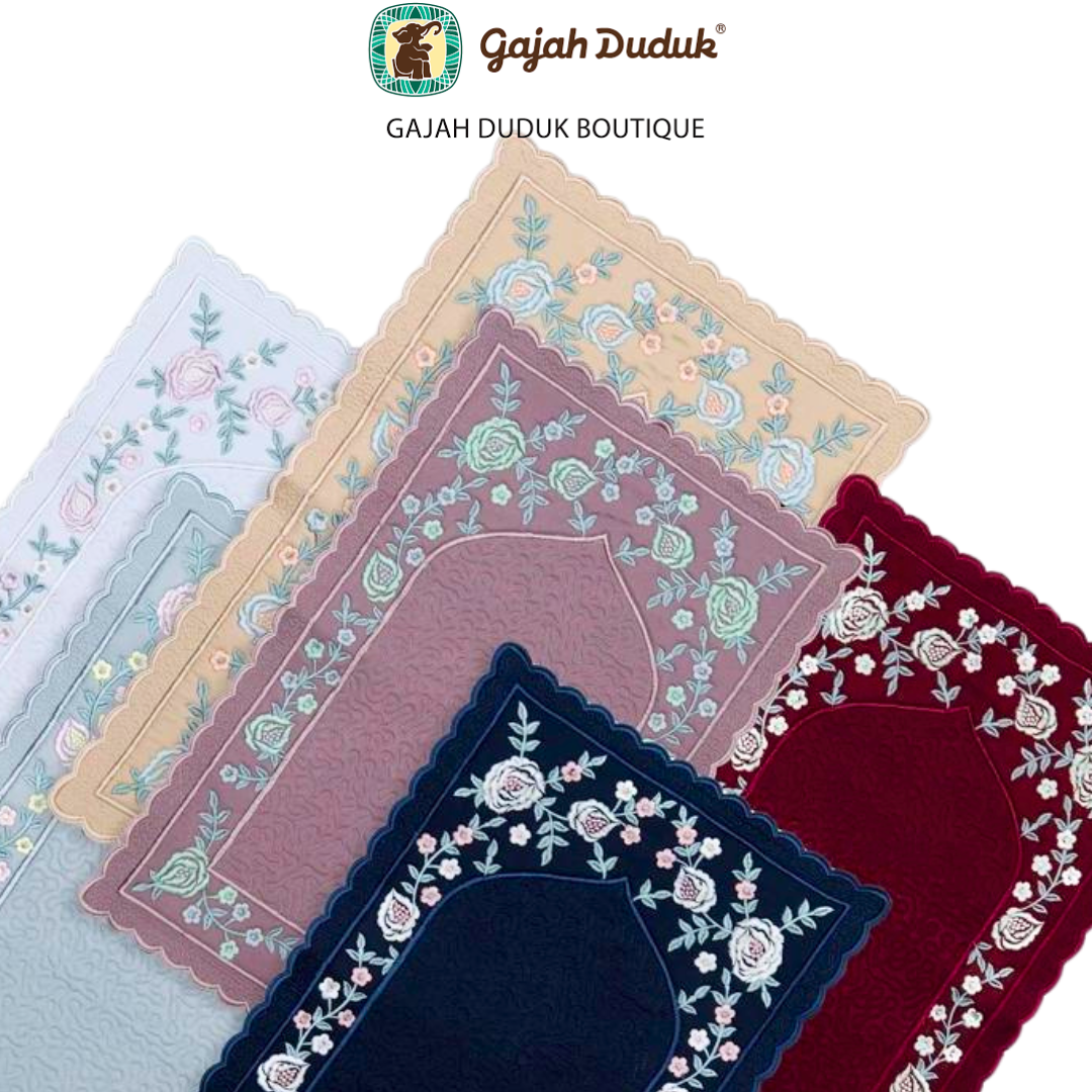 Sejadah Muka Travel Mini Sulam Premium Exclusive High Quality (Made in Turkey)